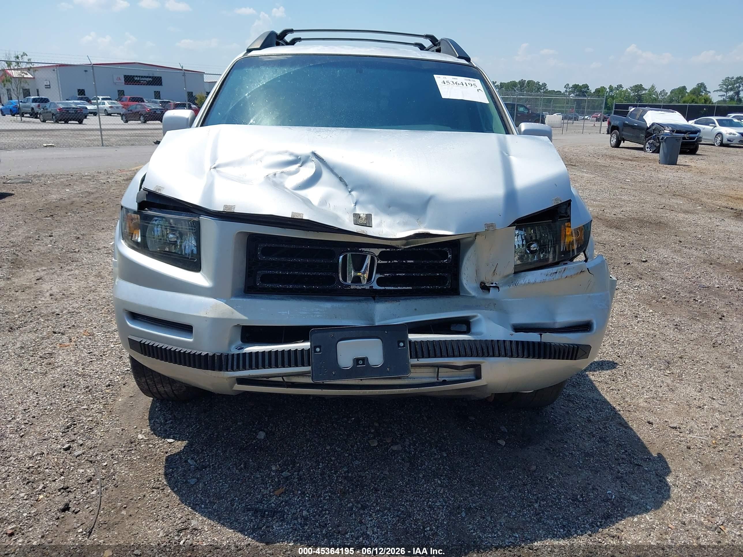 2007 Honda Ridgeline Rts Silver vin: 2HJYK16447H527845