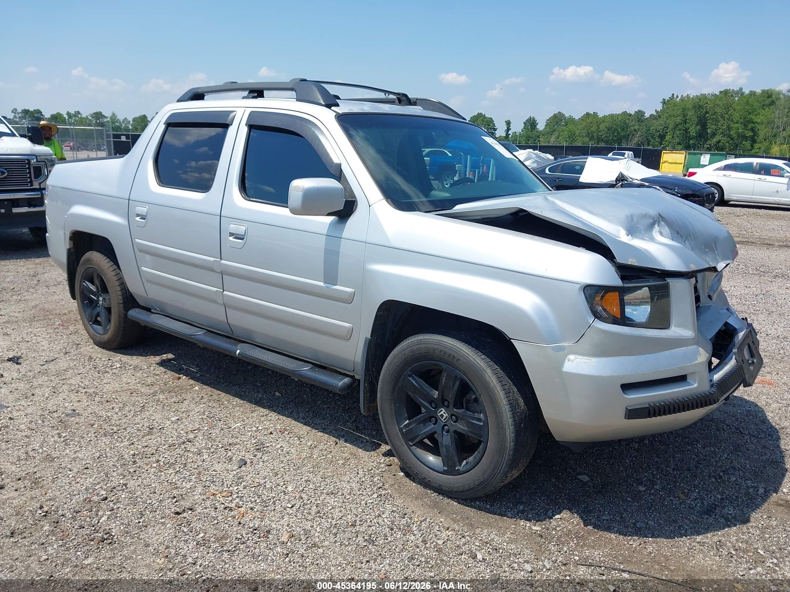 2007 Honda Ridgeline Rts Silver vin: 2HJYK16447H527845
