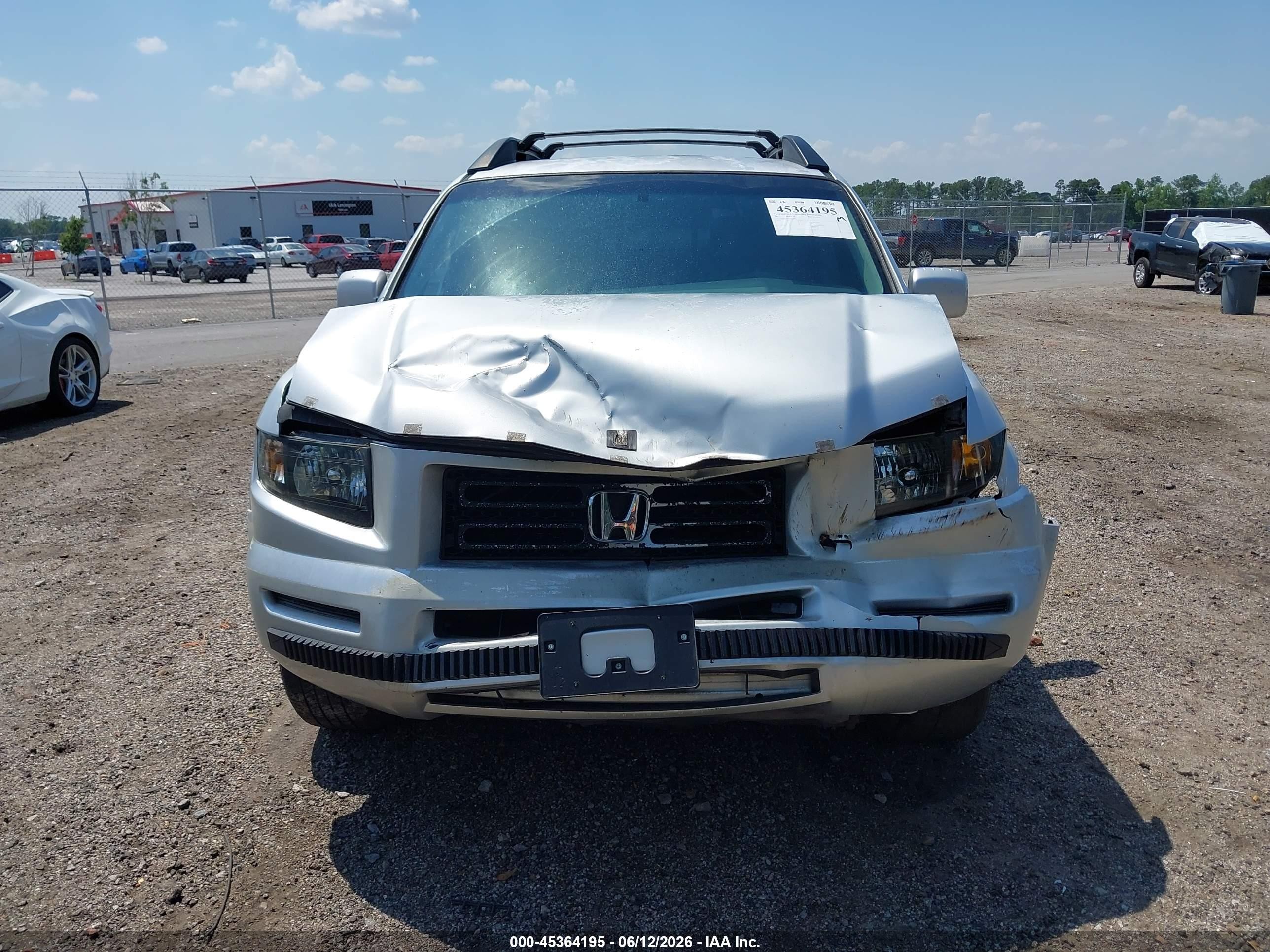 2007 Honda Ridgeline Rts Silver vin: 2HJYK16447H527845