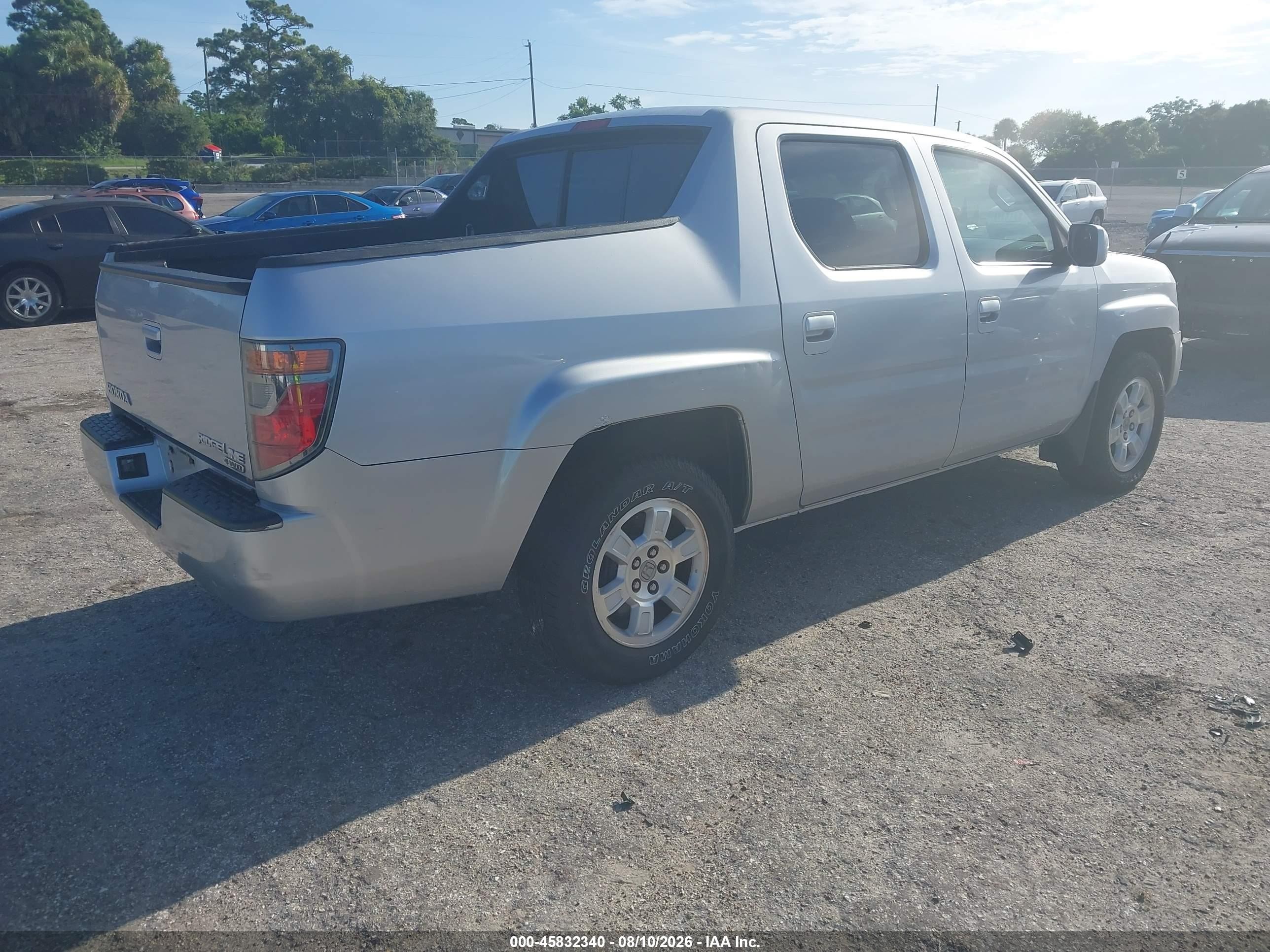 2008 Honda Ridgeline Rts Silver vin: 2HJYK16448H501621