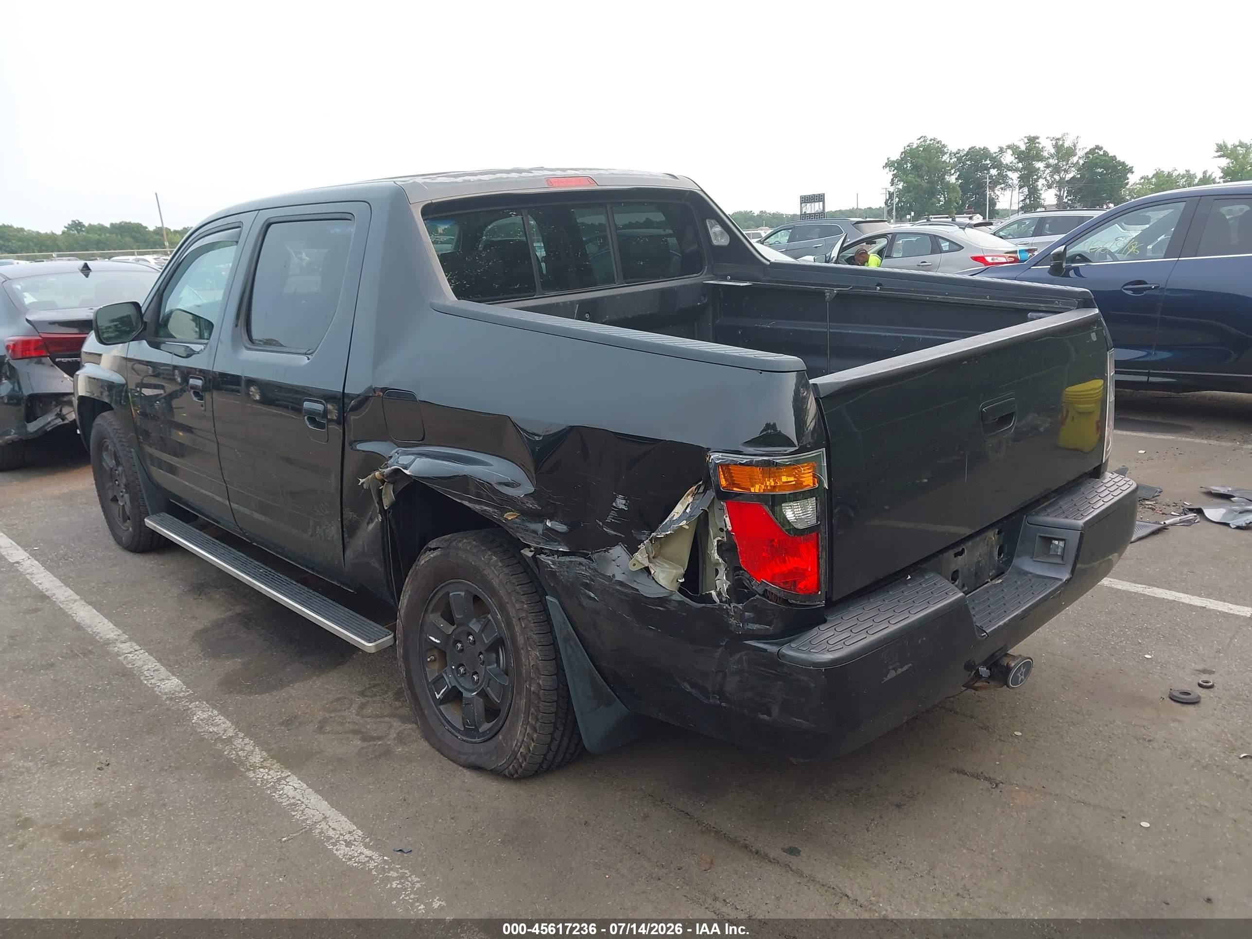 2008 Honda Ridgeline Rts Black vin: 2HJYK16448H508391
