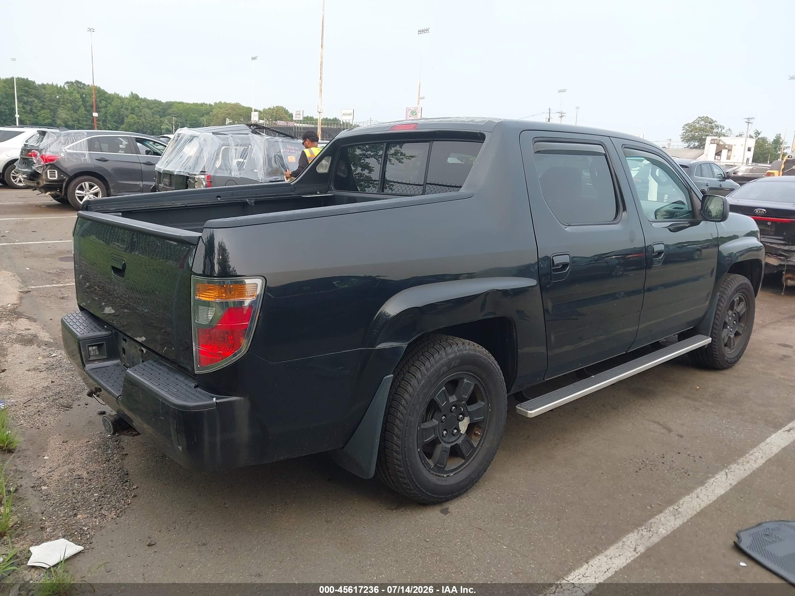 2008 Honda Ridgeline Rts Black vin: 2HJYK16448H508391