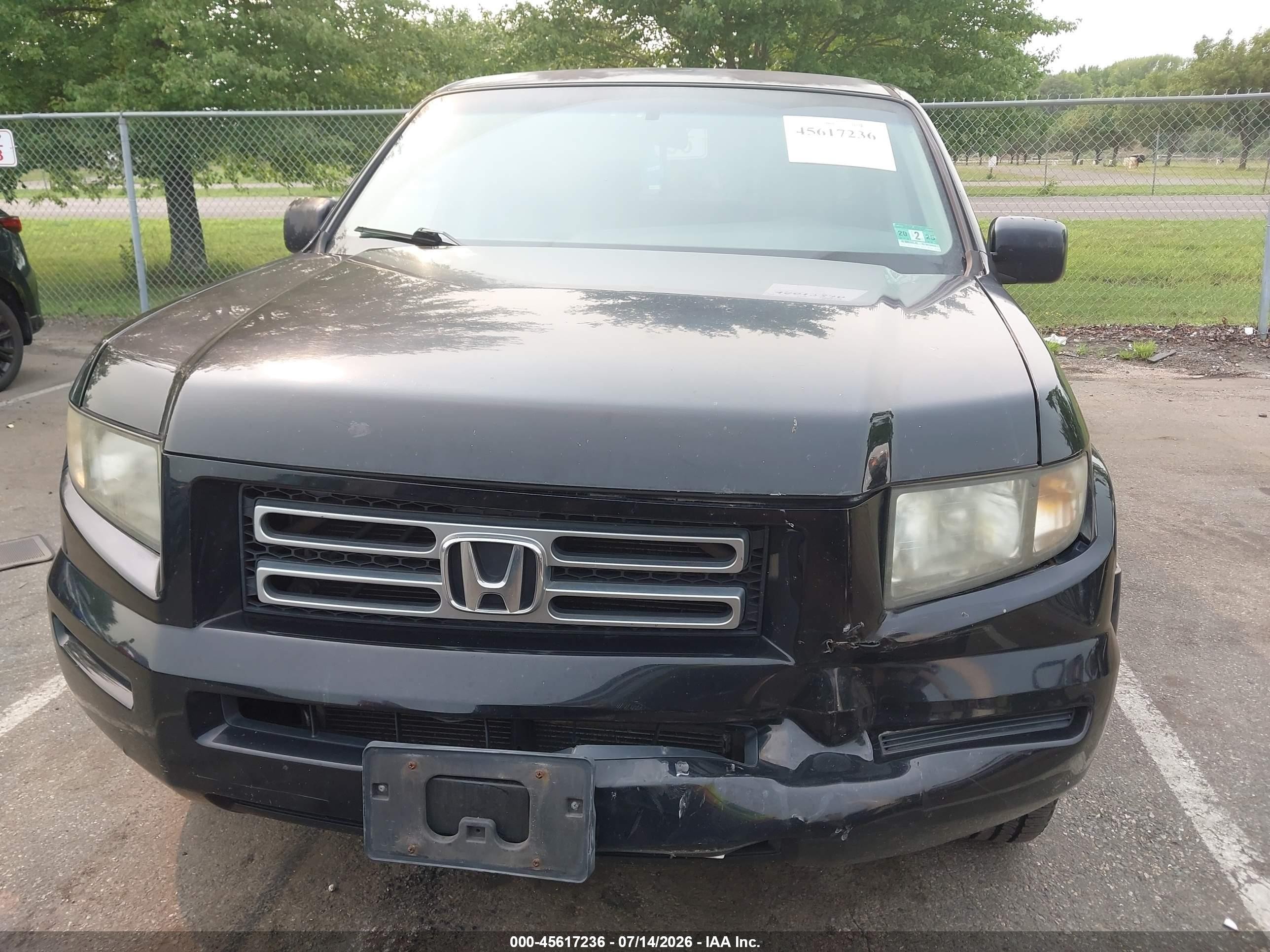2008 Honda Ridgeline Rts Black vin: 2HJYK16448H508391