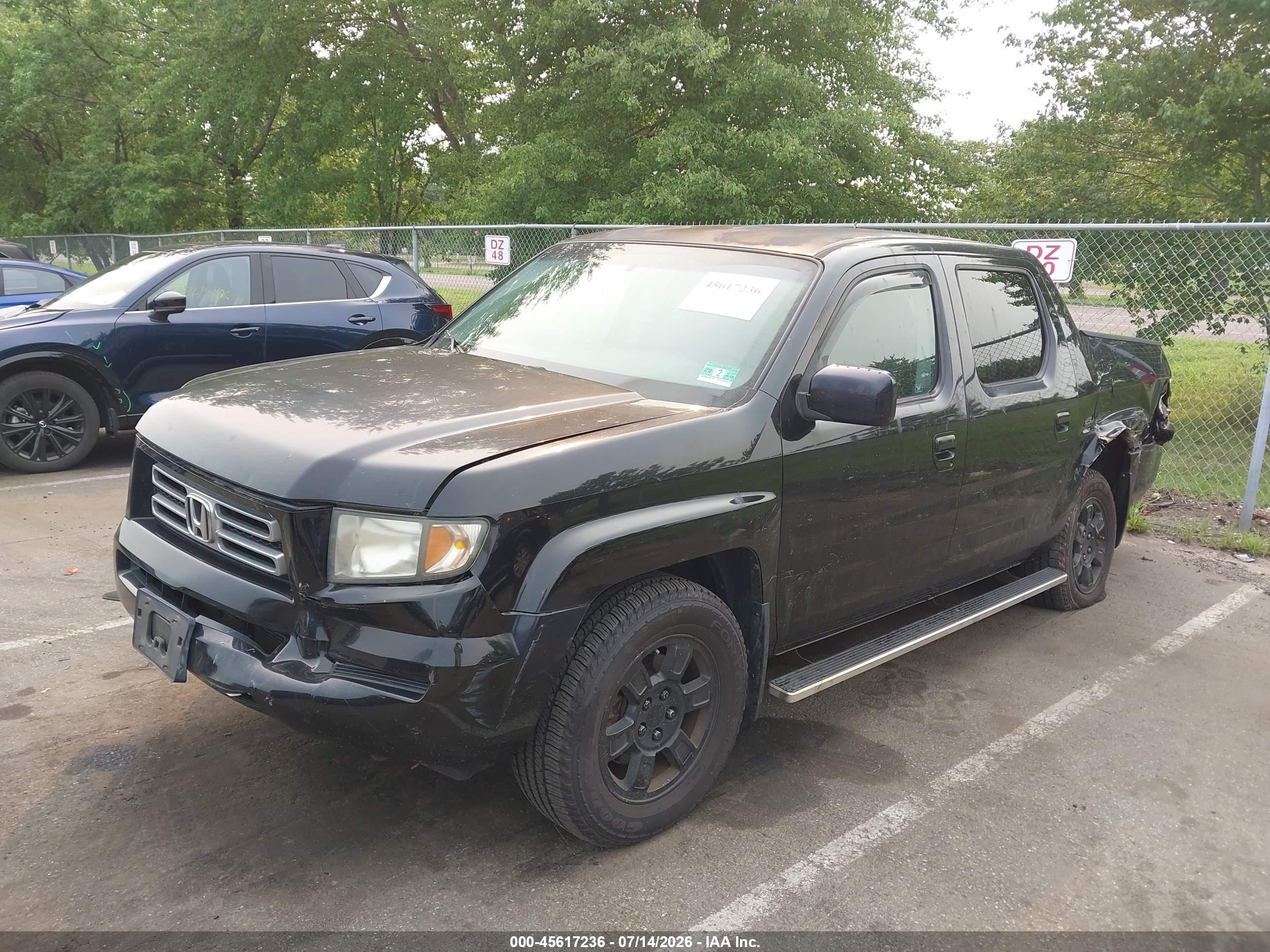 2008 Honda Ridgeline Rts Black vin: 2HJYK16448H508391