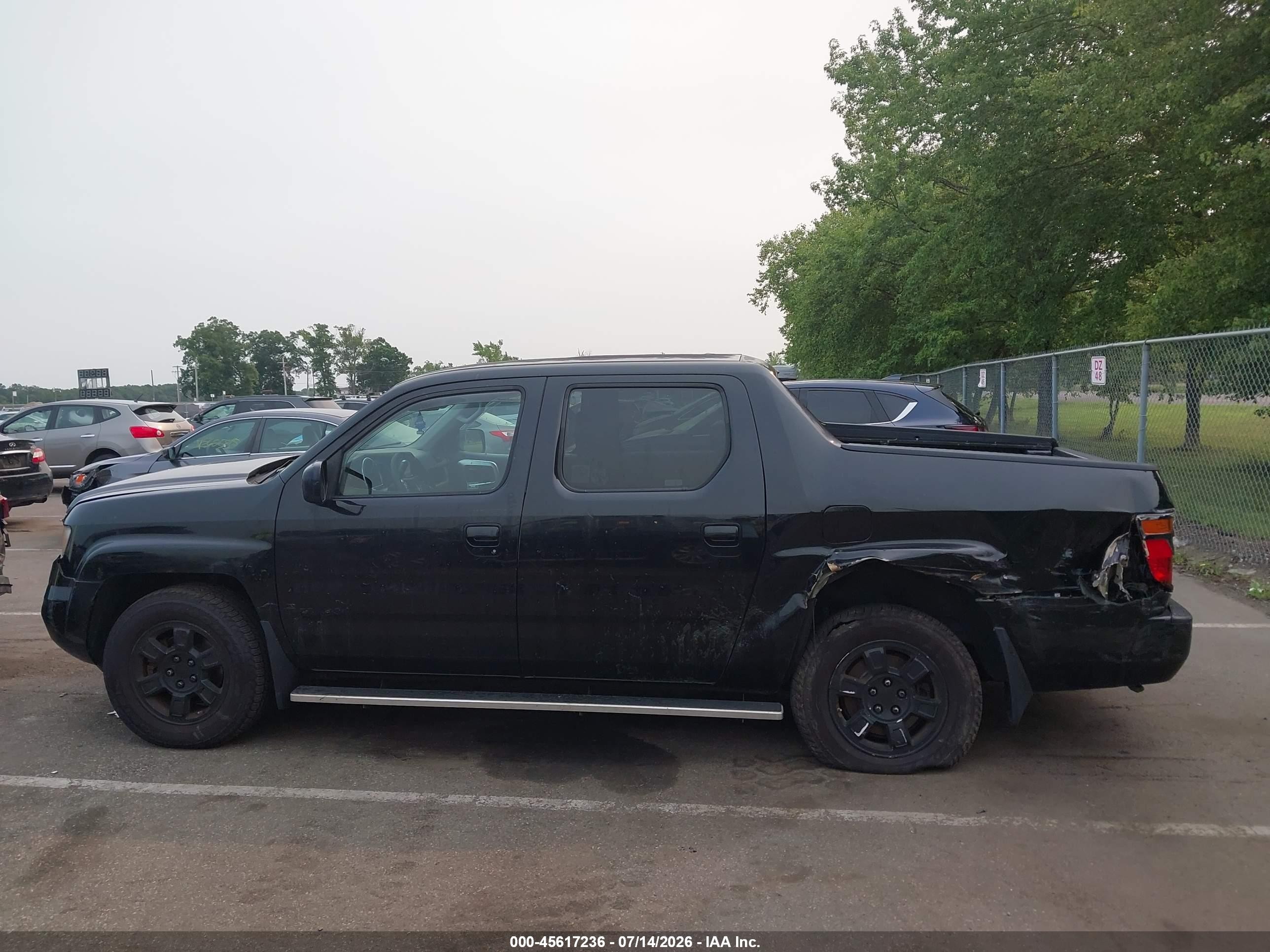 2008 Honda Ridgeline Rts Black vin: 2HJYK16448H508391