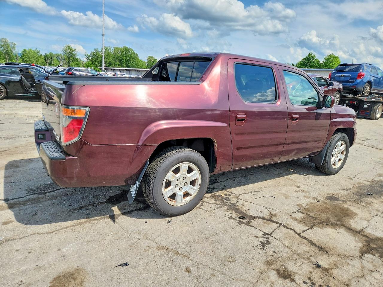 2008 Honda Ridgeline Rts Burgundy vin: 2HJYK16448H508701