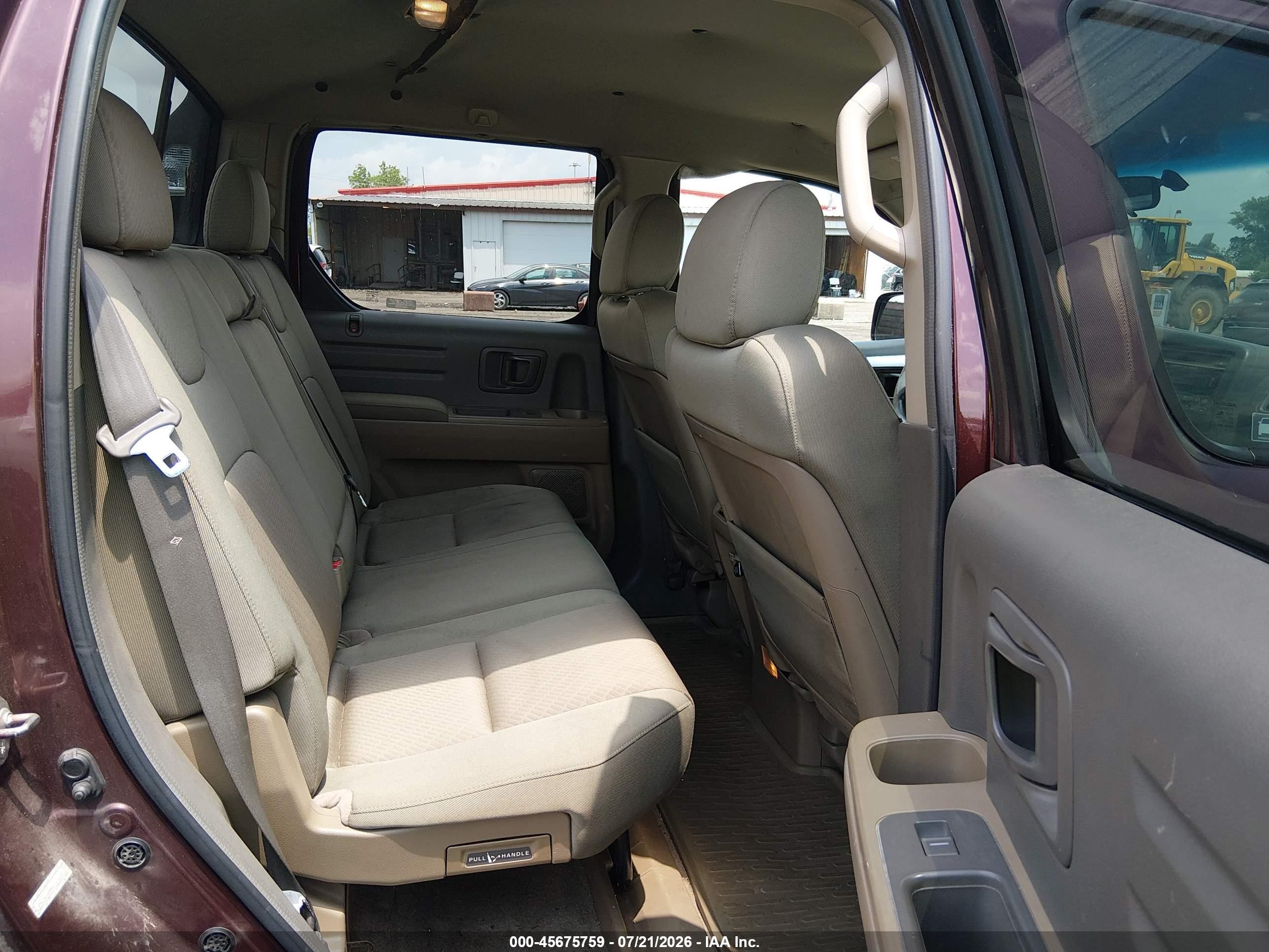 2008 Honda Ridgeline Rts Burgundy vin: 2HJYK16448H514885