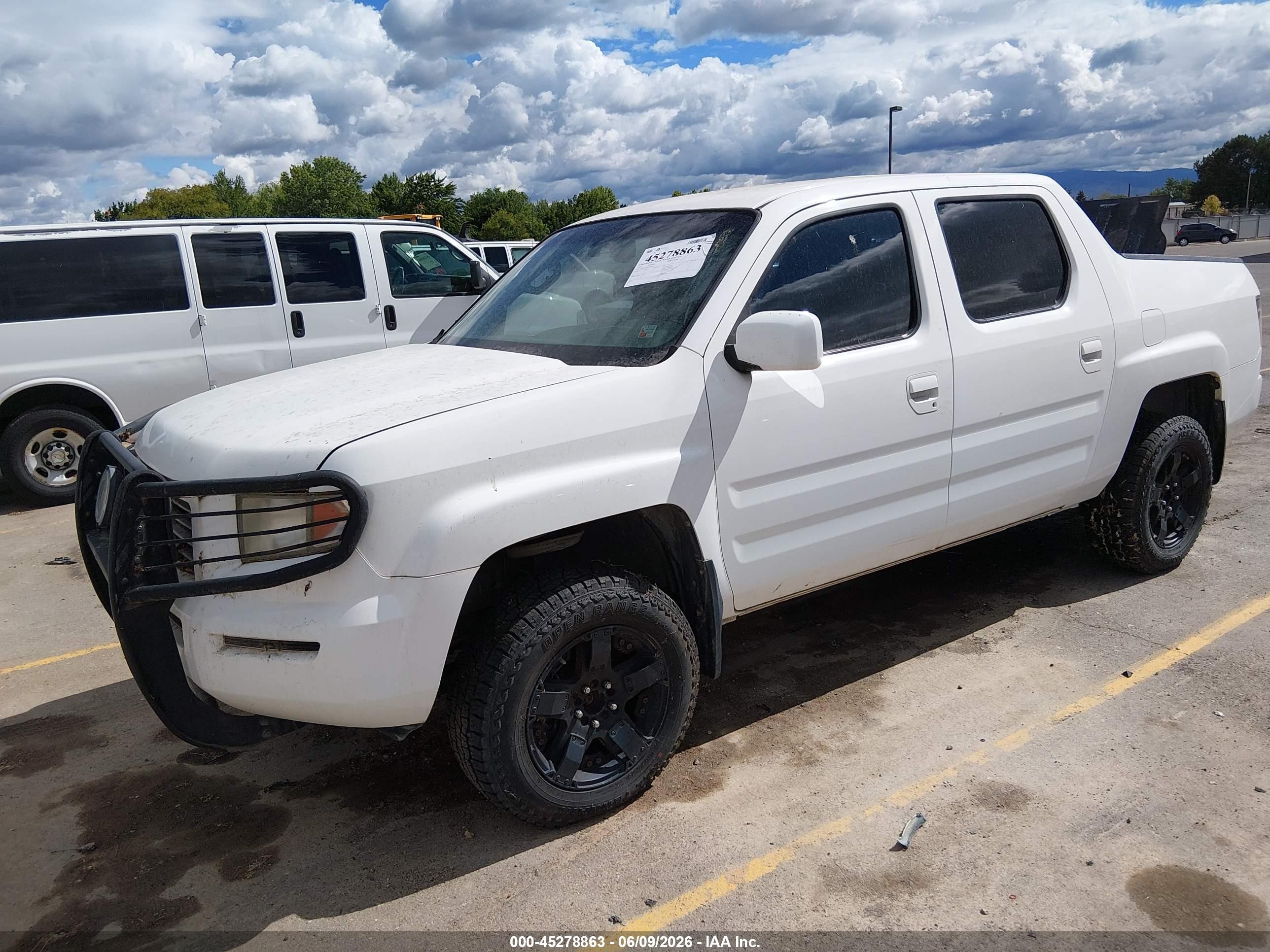 2008 Honda Ridgeline Rts White vin: 2HJYK16448H524672