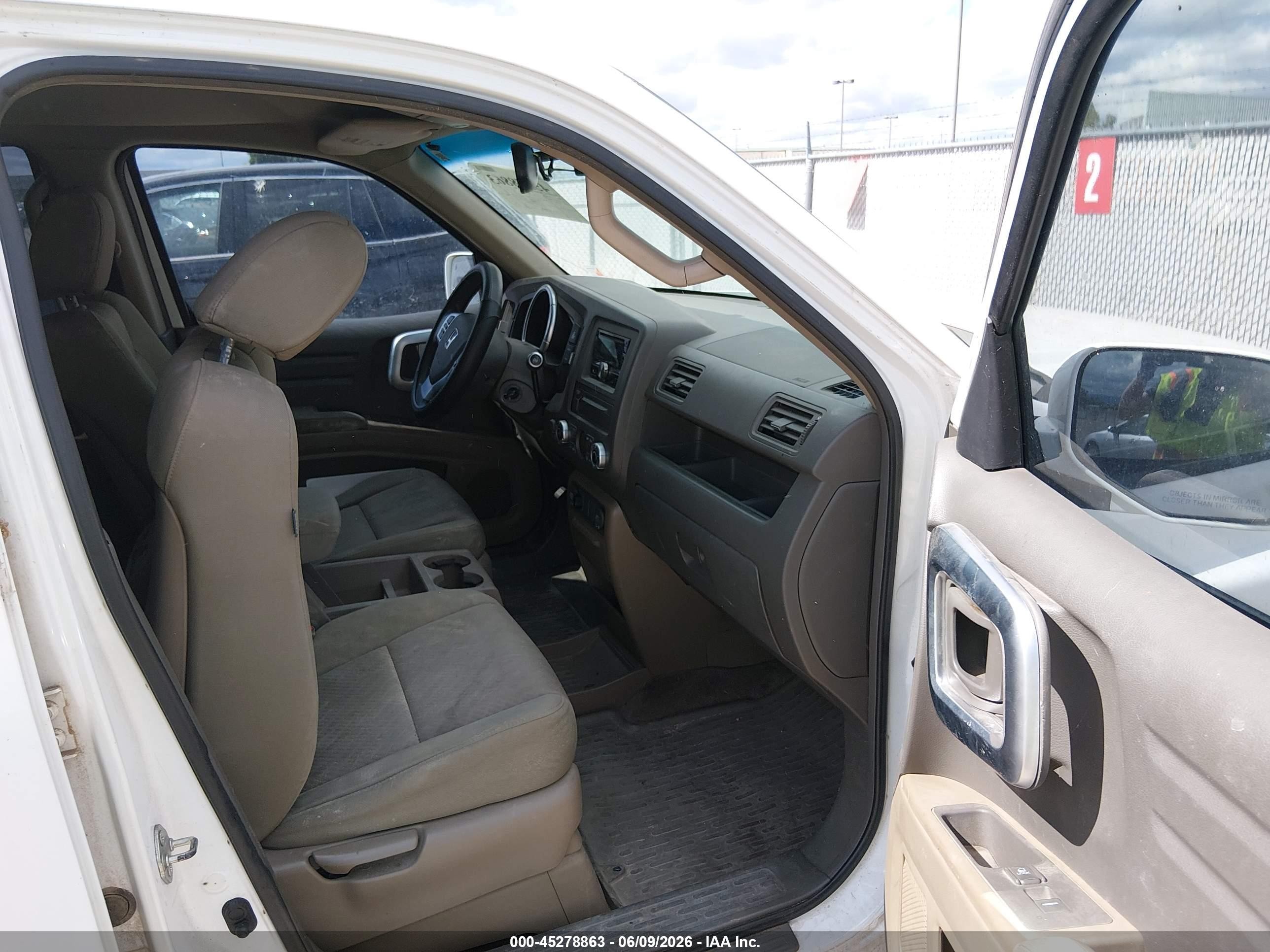 2008 Honda Ridgeline Rts White vin: 2HJYK16448H524672