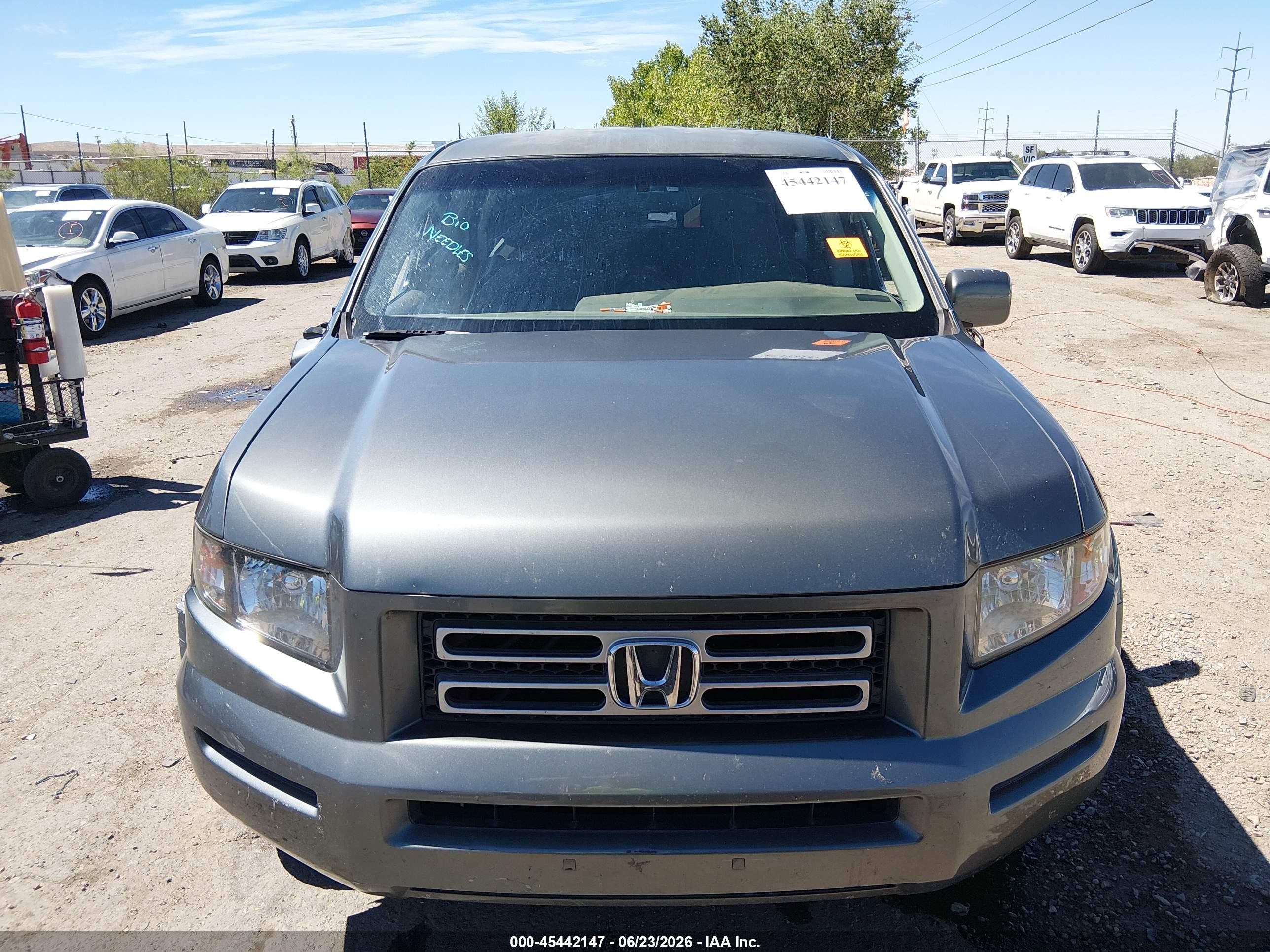 2008 Honda Ridgeline Rts Gray vin: 2HJYK16448H532304