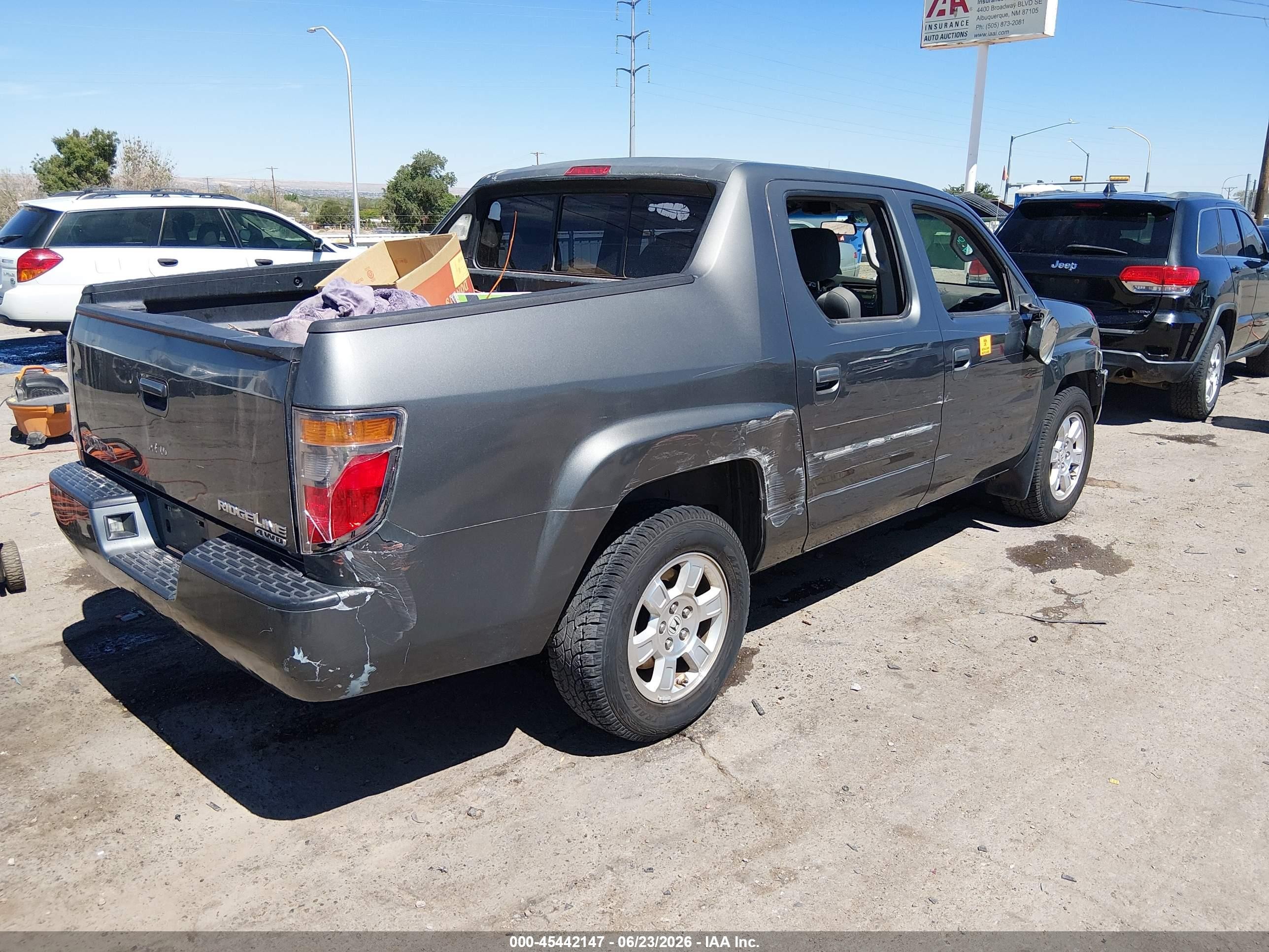 2008 Honda Ridgeline Rts Gray vin: 2HJYK16448H532304