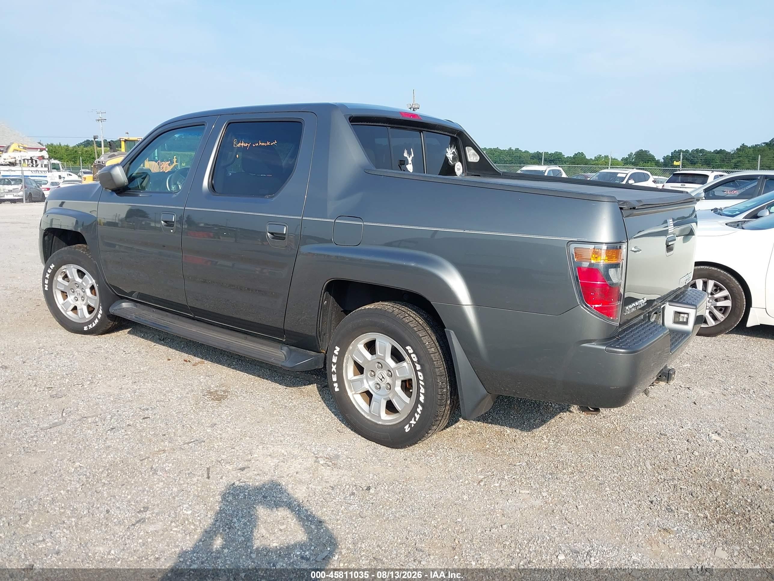 2008 Honda Ridgeline Rts Gray vin: 2HJYK16448H534201