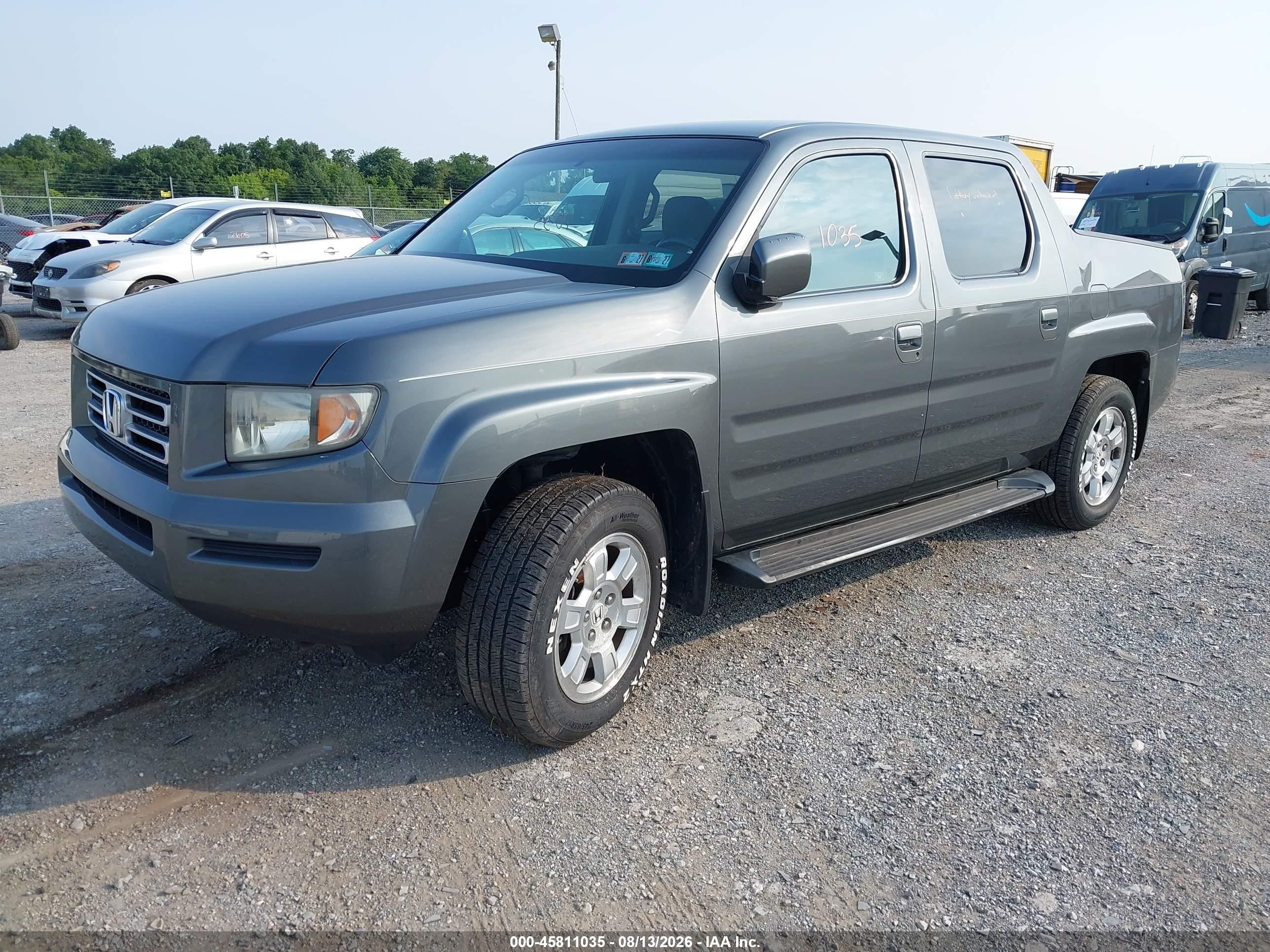 2008 Honda Ridgeline Rts Gray vin: 2HJYK16448H534201