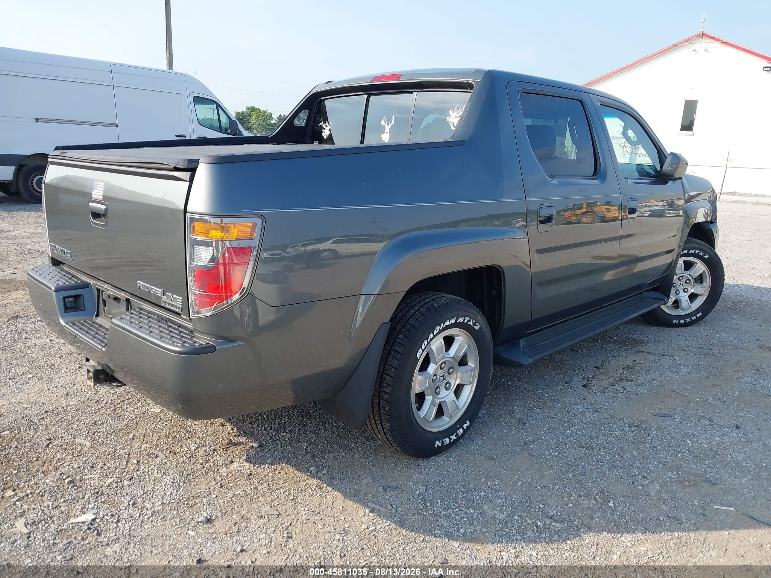 2008 Honda Ridgeline Rts Gray vin: 2HJYK16448H534201