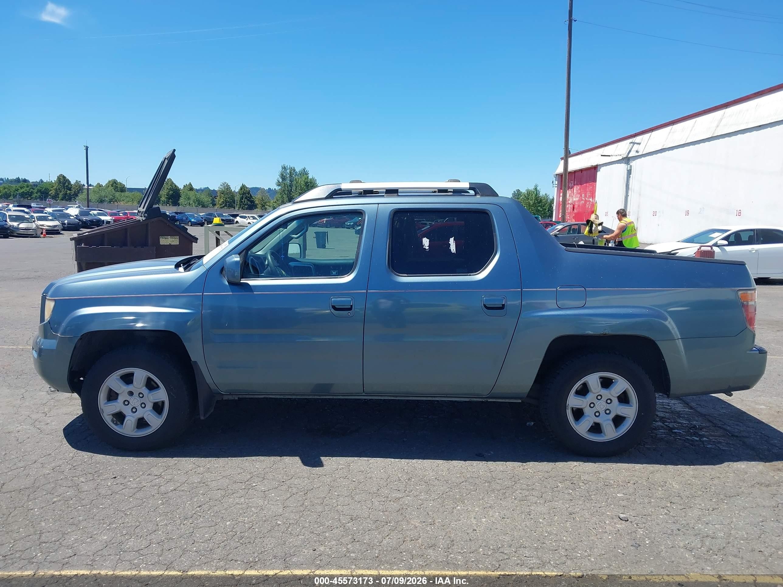 2006 Honda Ridgeline Rts Light Blue vin: 2HJYK16456H522541