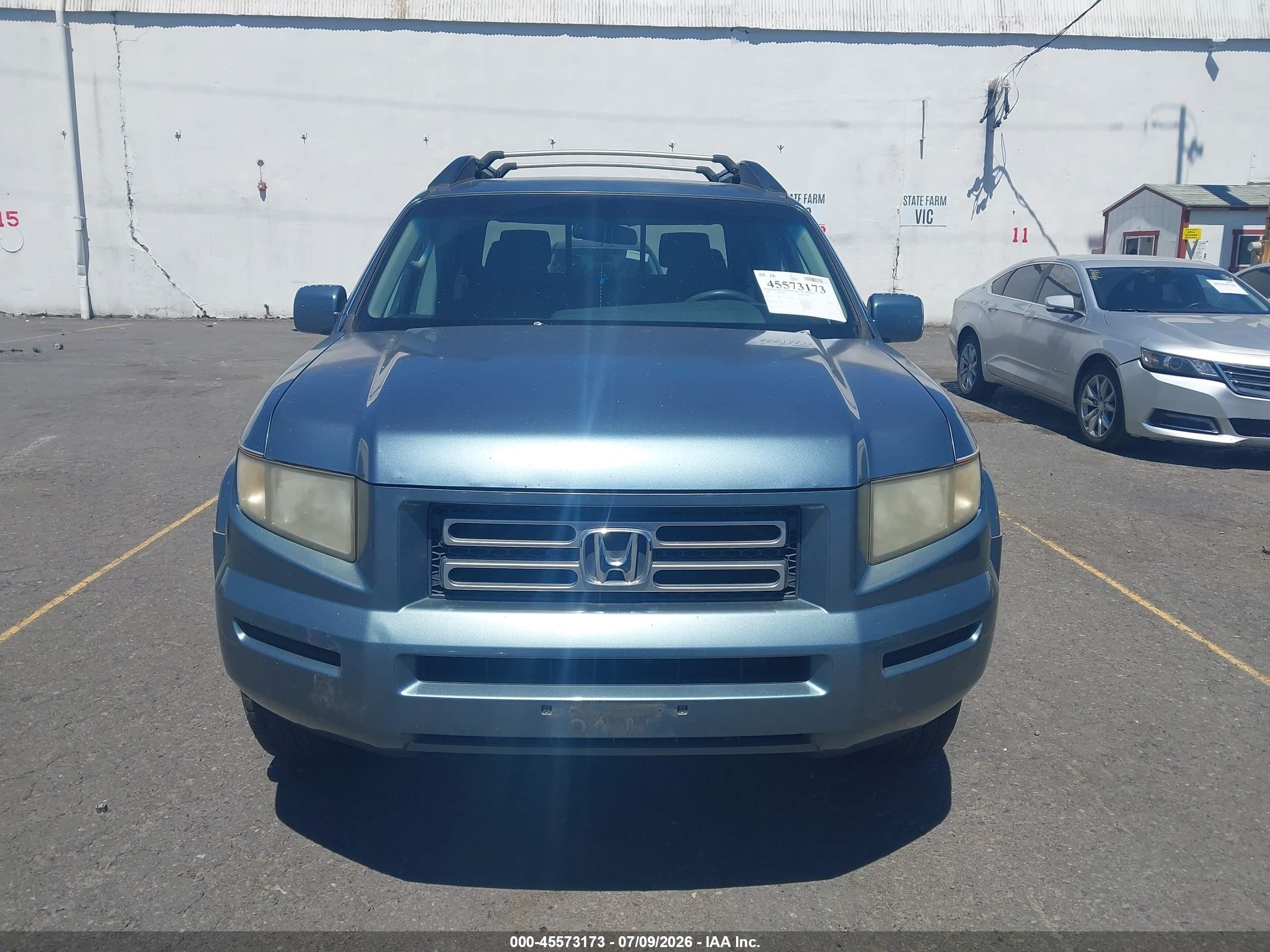 2006 Honda Ridgeline Rts Light Blue vin: 2HJYK16456H522541