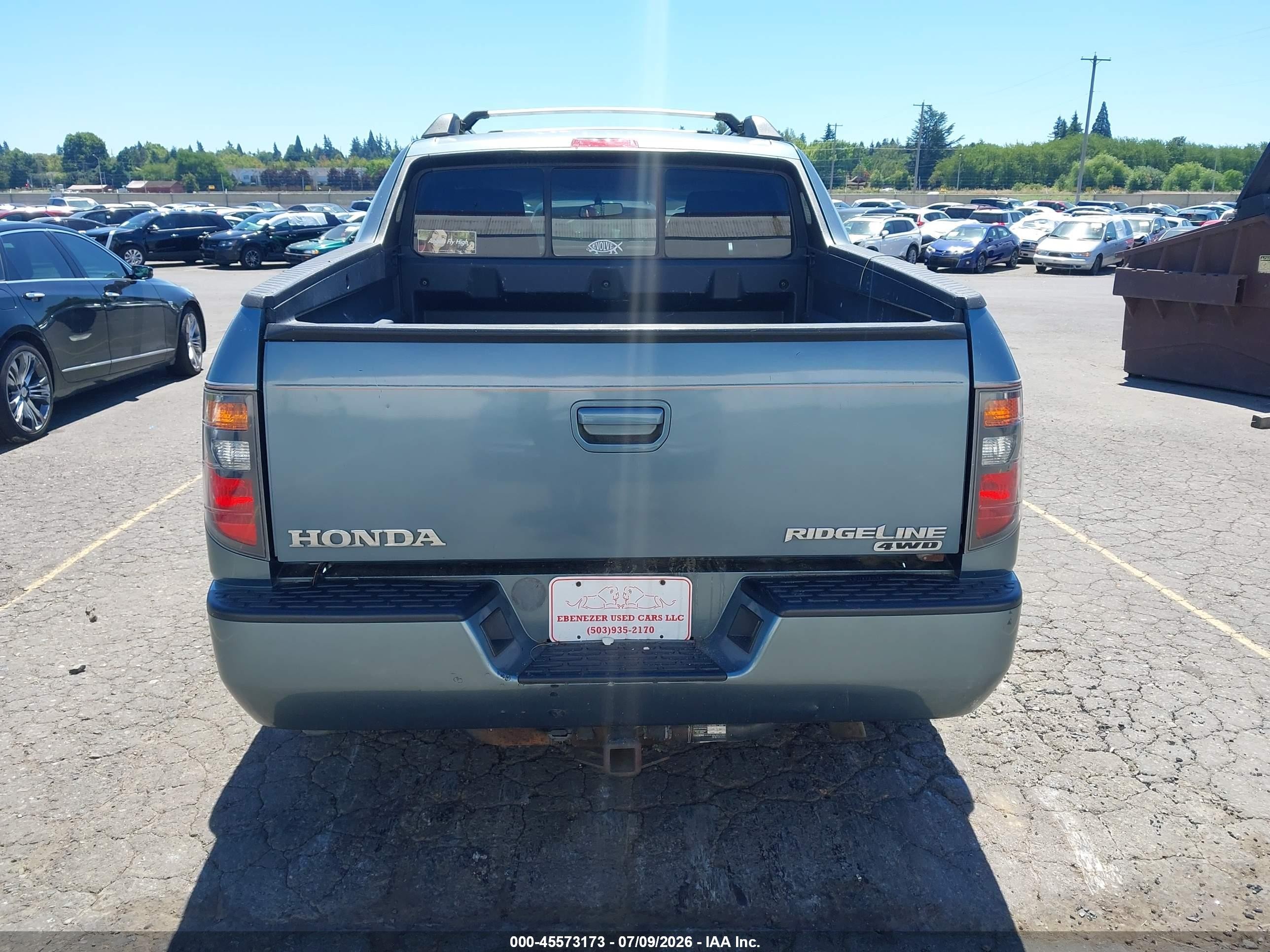 2006 Honda Ridgeline Rts Light Blue vin: 2HJYK16456H522541