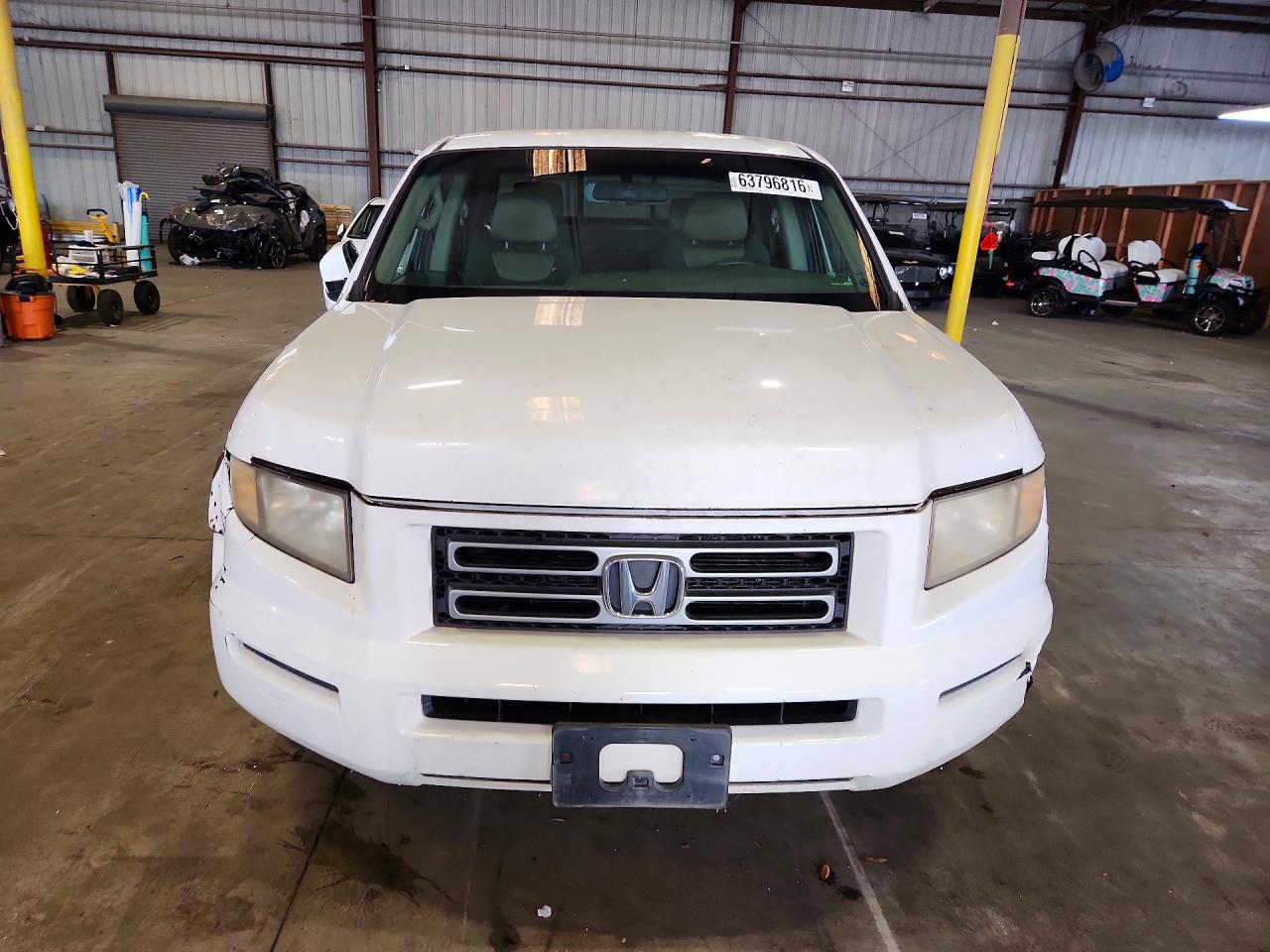 2006 Honda Ridgeline Rts White vin: 2HJYK16456H523592