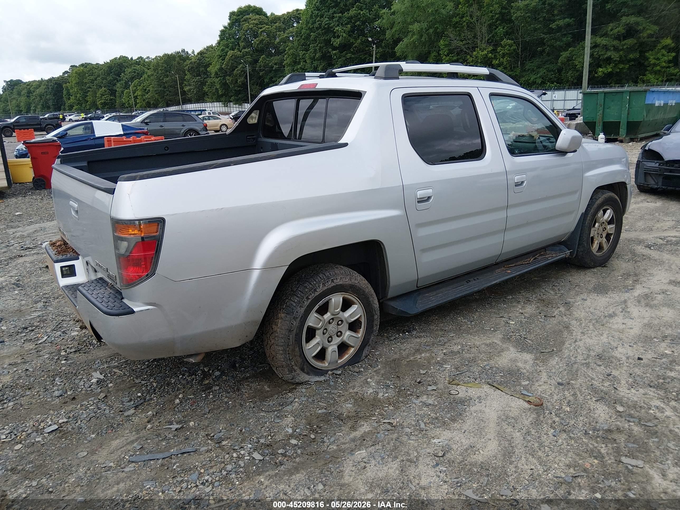 2006 Honda Ridgeline Rts Silver vin: 2HJYK16456H536908