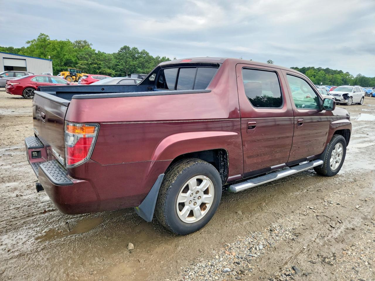 2007 Honda Ridgeline Rts Burgundy vin: 2HJYK16457H518538