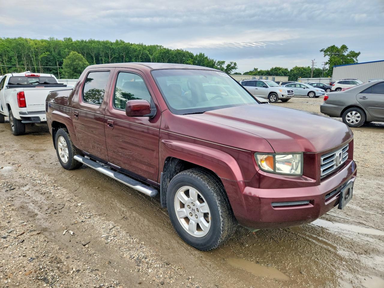 2007 Honda Ridgeline Rts Burgundy vin: 2HJYK16457H518538