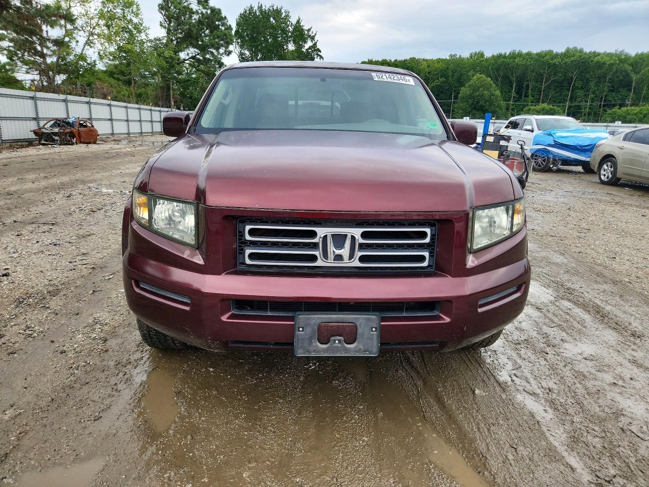 2007 Honda Ridgeline Rts Burgundy vin: 2HJYK16457H518538