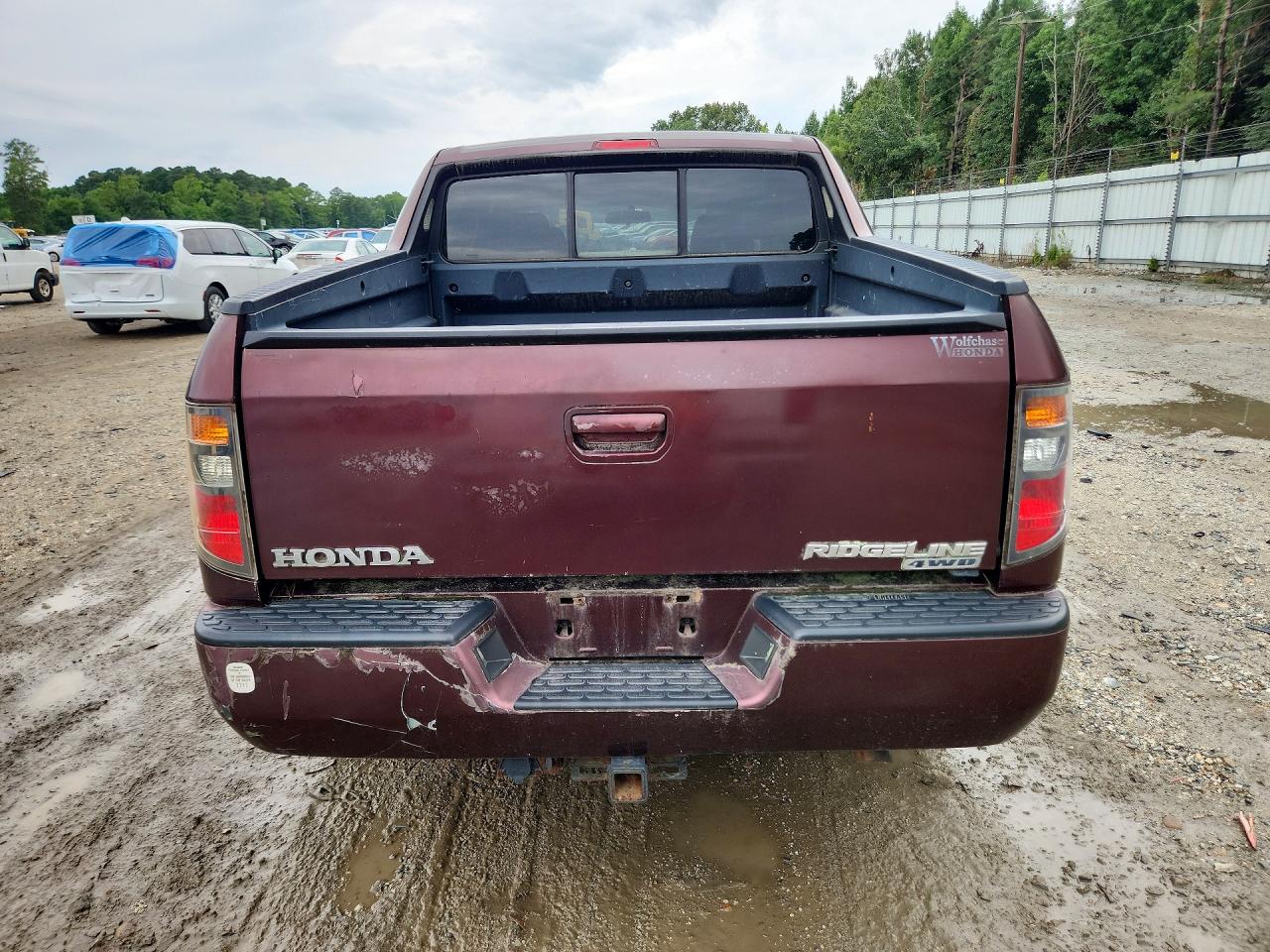 2007 Honda Ridgeline Rts Burgundy vin: 2HJYK16457H518538