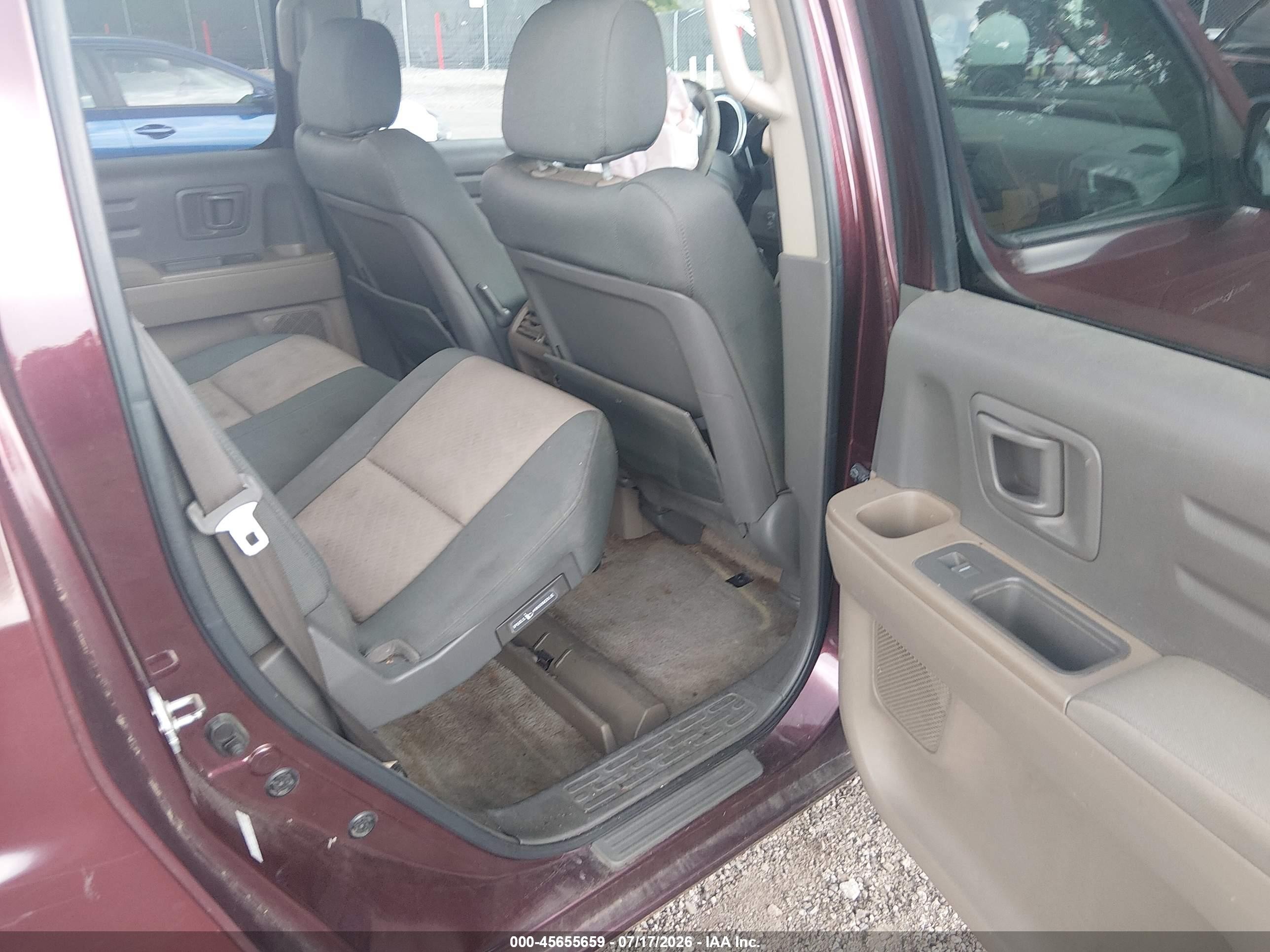 2007 Honda Ridgeline Rts Red vin: 2HJYK16457H550471