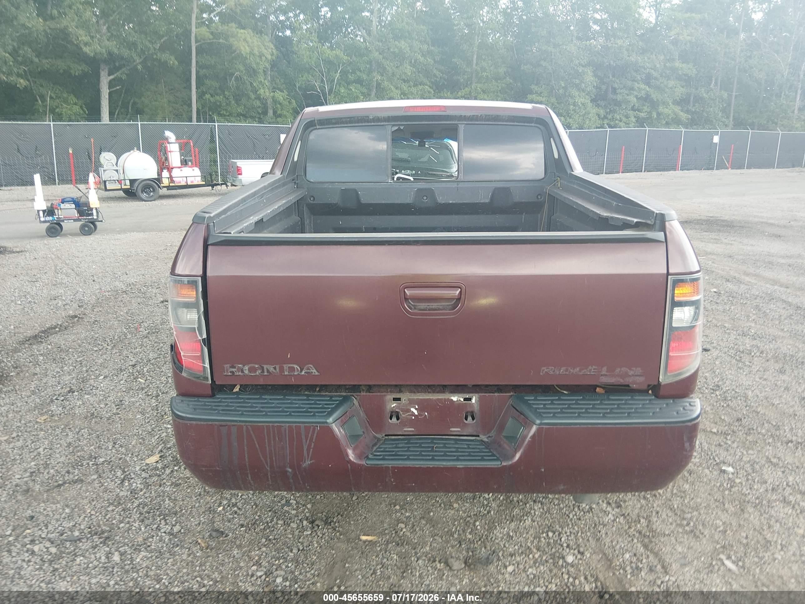 2007 Honda Ridgeline Rts Red vin: 2HJYK16457H550471