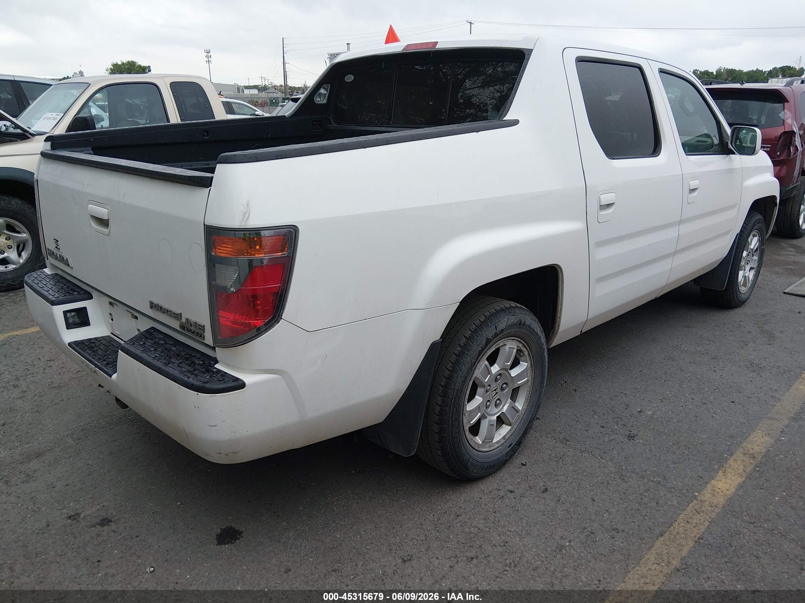 2008 Honda Ridgeline Rts Белый vin: 2HJYK16458H535051