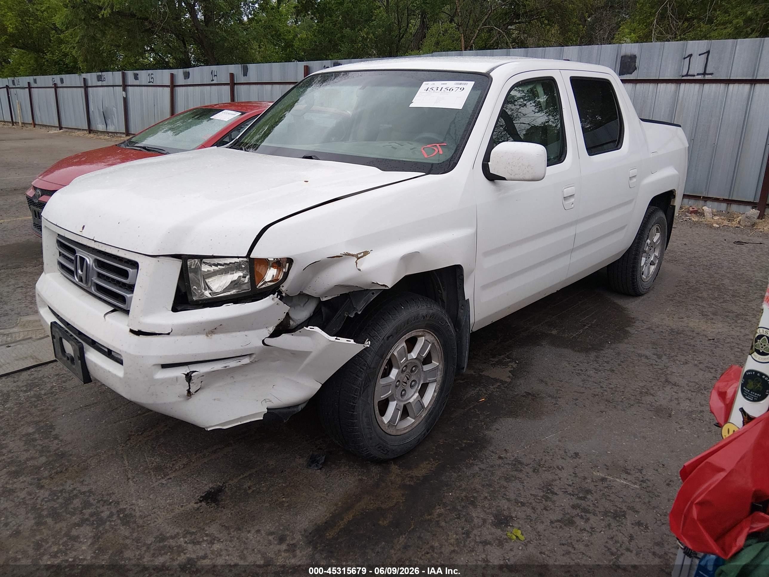 2008 Honda Ridgeline Rts Белый vin: 2HJYK16458H535051
