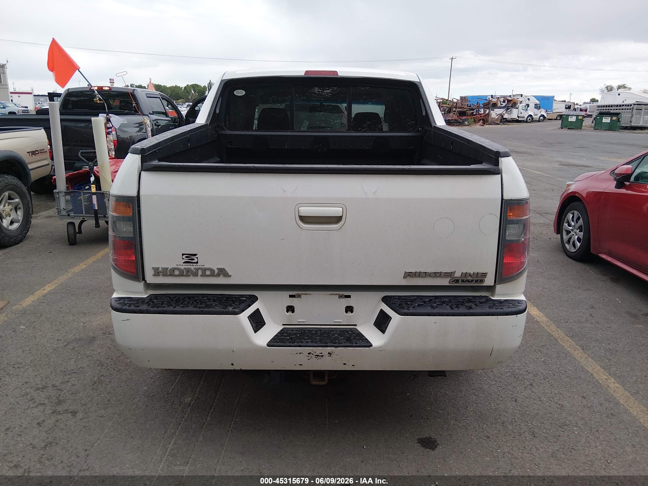 2008 Honda Ridgeline Rts Белый vin: 2HJYK16458H535051