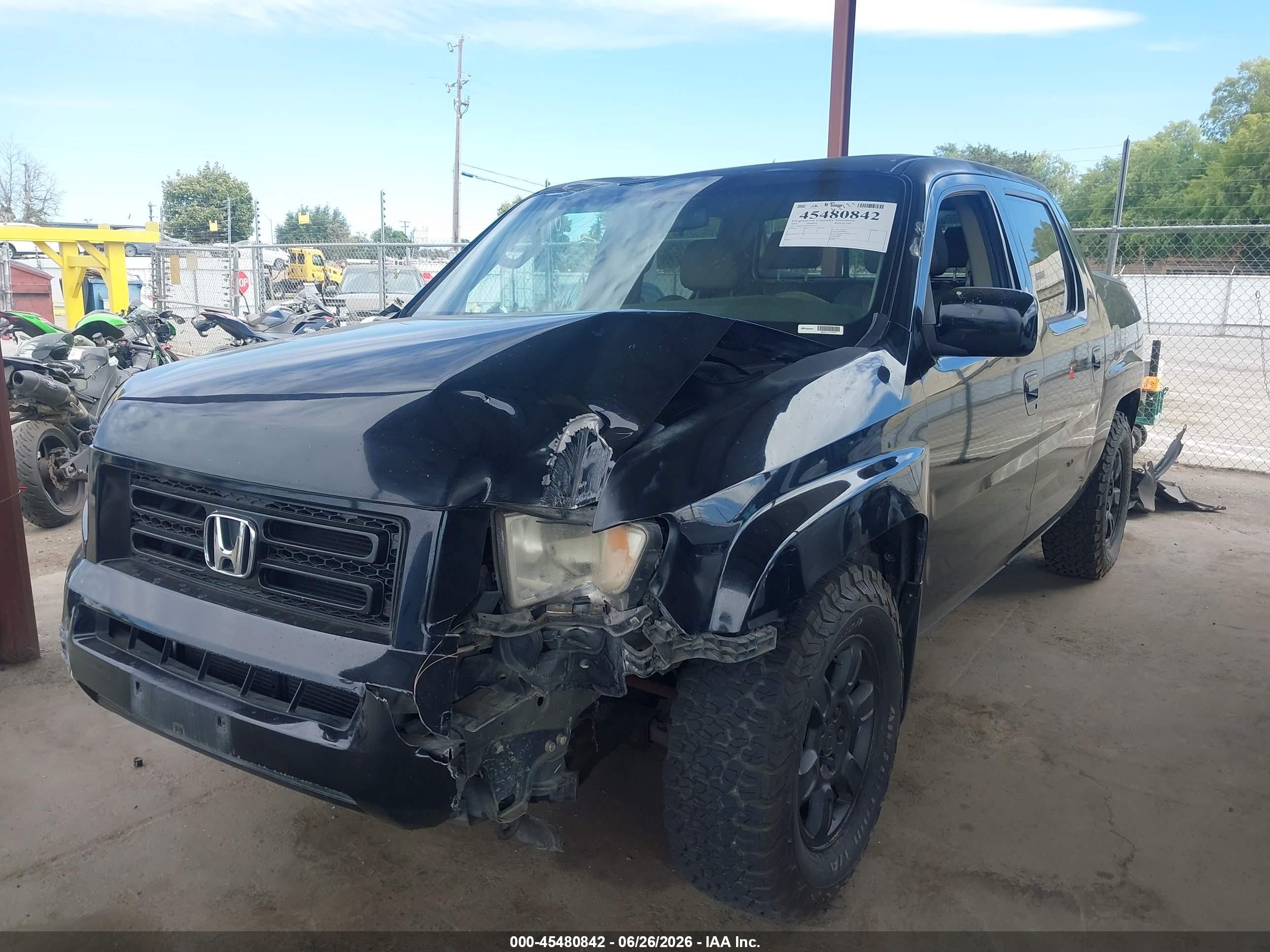 2006 Honda Ridgeline Rts Black vin: 2HJYK16466H547612