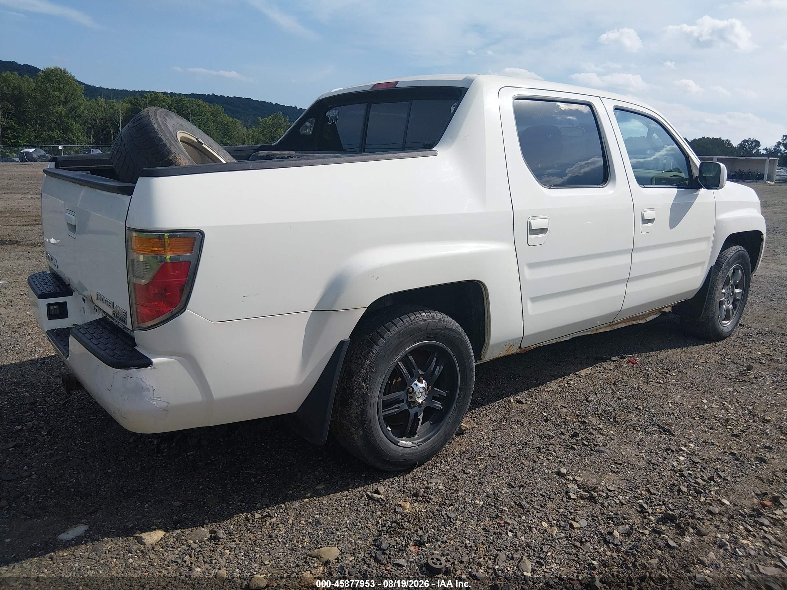 2006 Honda Ridgeline Rts White vin: 2HJYK16466H554270