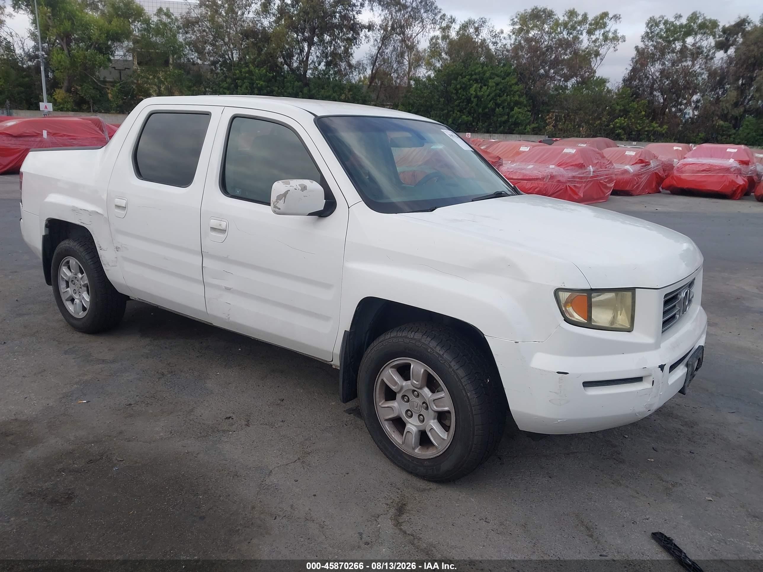 2006 Honda Ridgeline Rts White vin: 2HJYK16476H559042