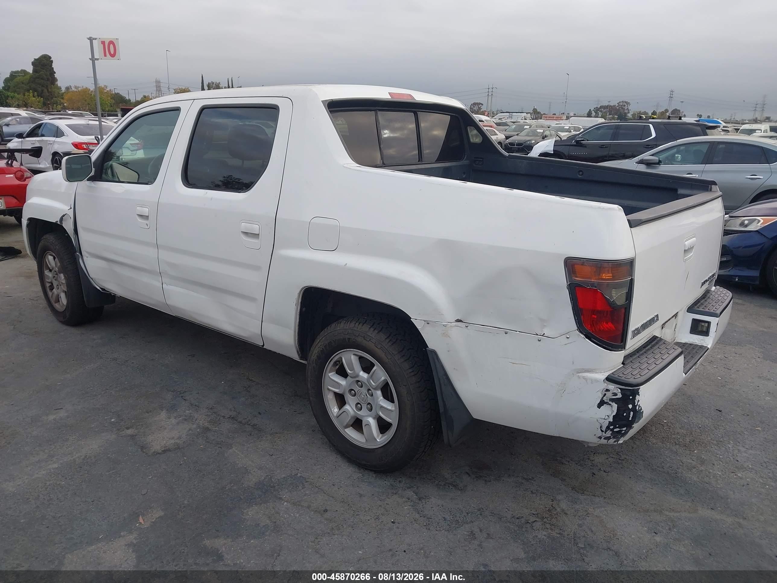 2006 Honda Ridgeline Rts White vin: 2HJYK16476H559042