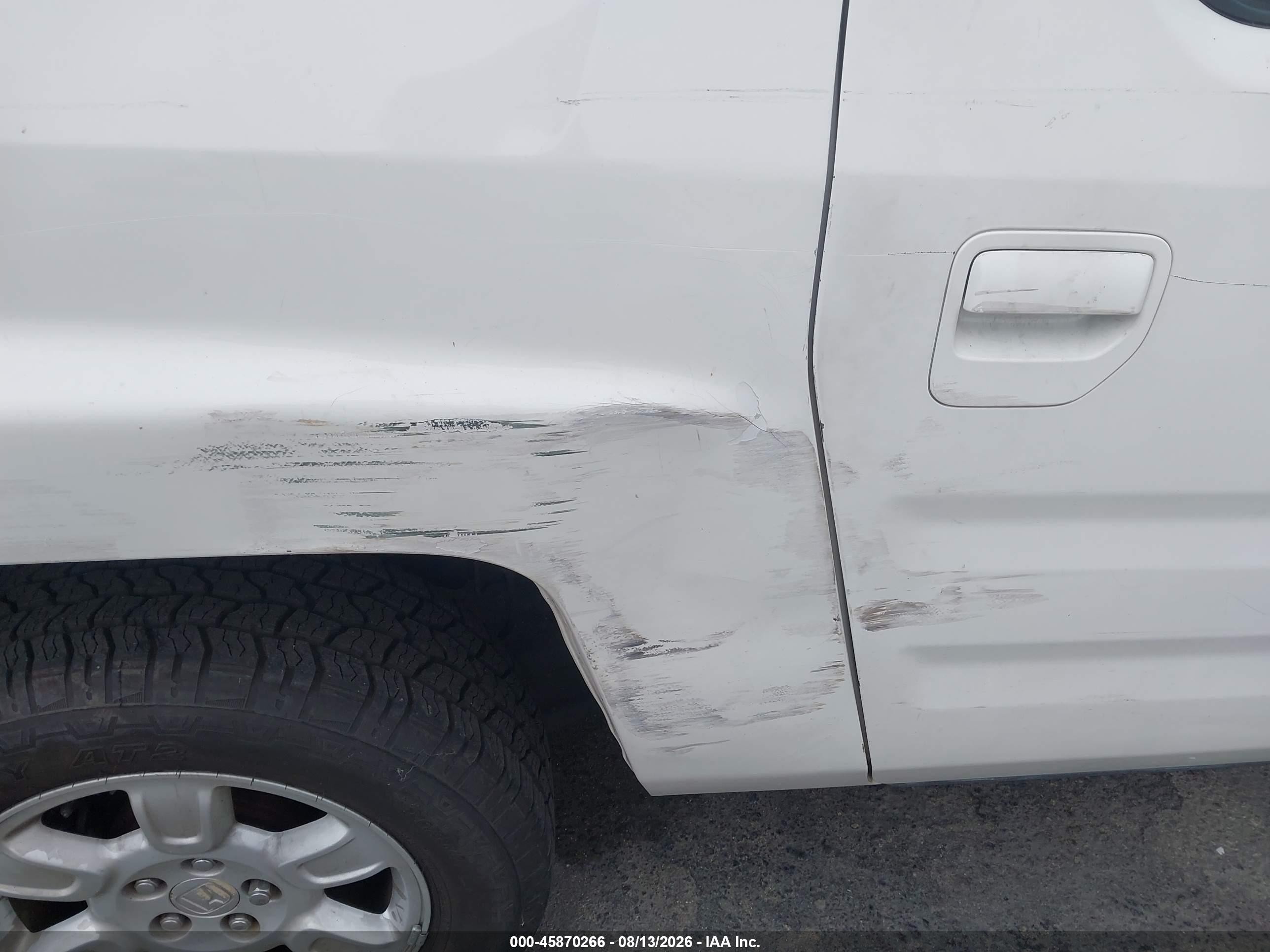 2006 Honda Ridgeline Rts White vin: 2HJYK16476H559042
