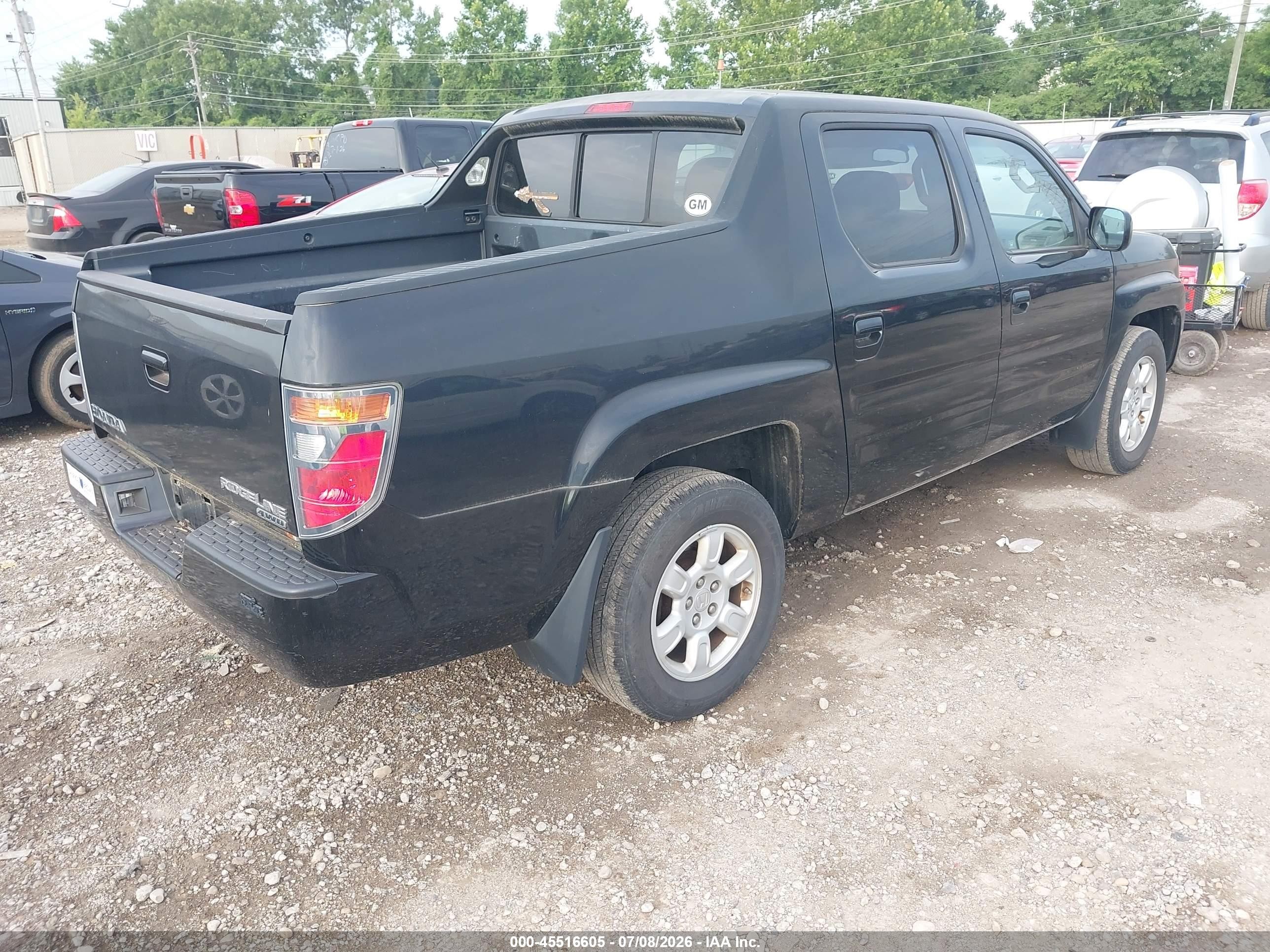 2006 Honda Ridgeline Rts Black vin: 2HJYK16476H575662