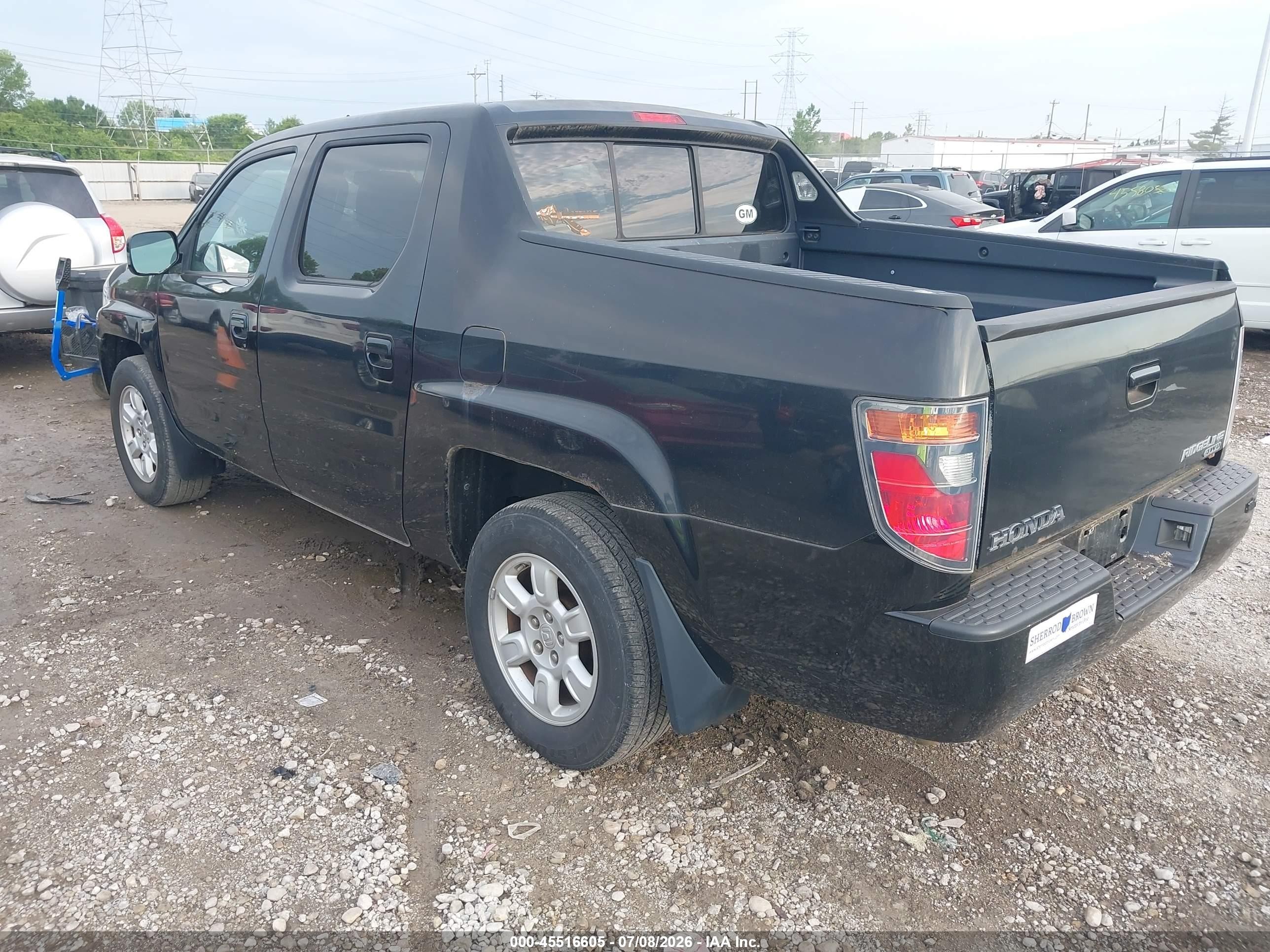 2006 Honda Ridgeline Rts Black vin: 2HJYK16476H575662