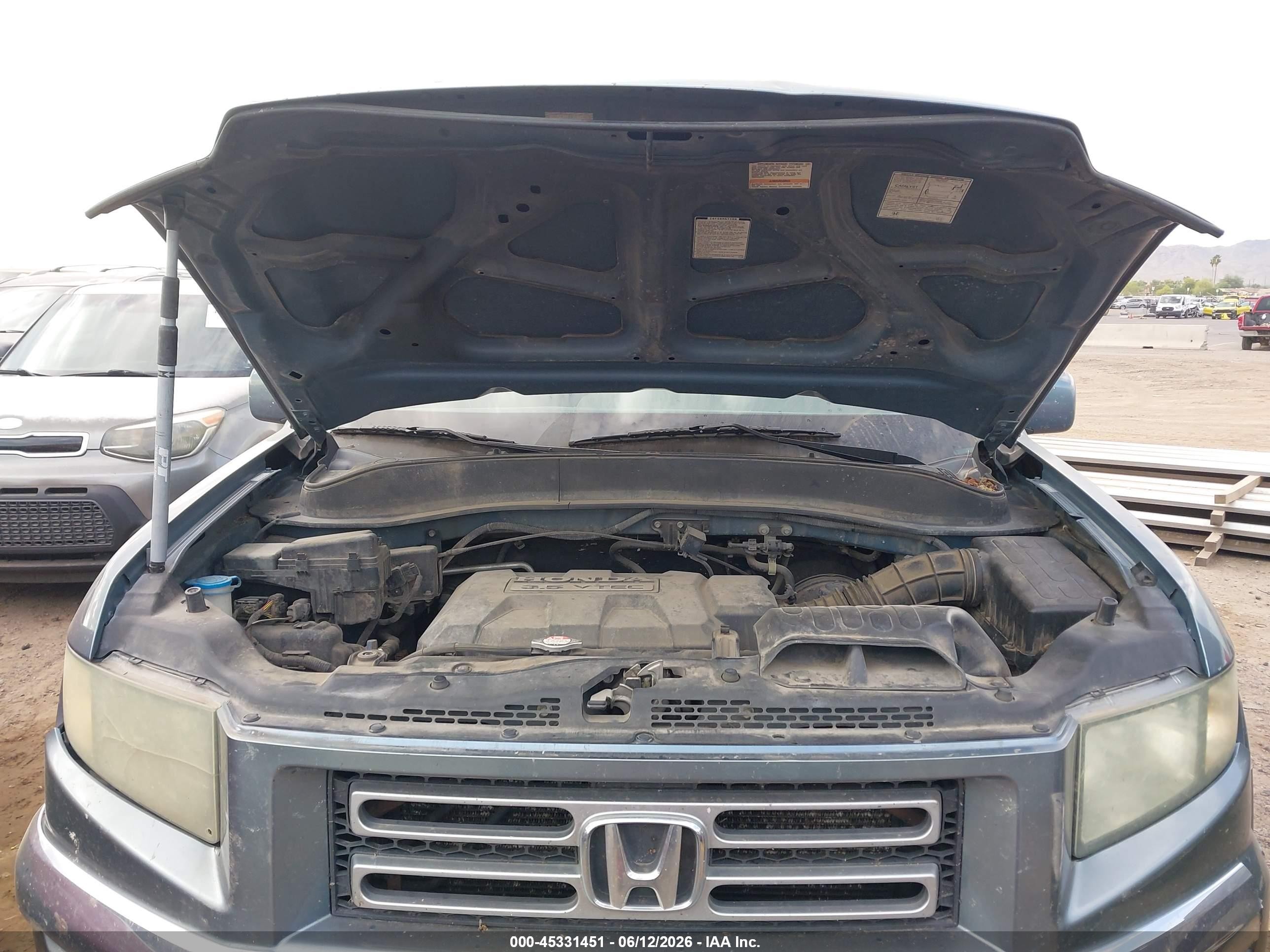 2006 Honda Ridgeline Rts Blue vin: 2HJYK16486H576321