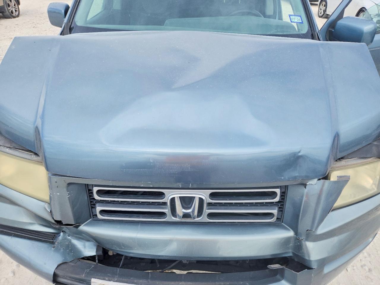 2007 Honda Ridgeline Rts Blue vin: 2HJYK16487H506383