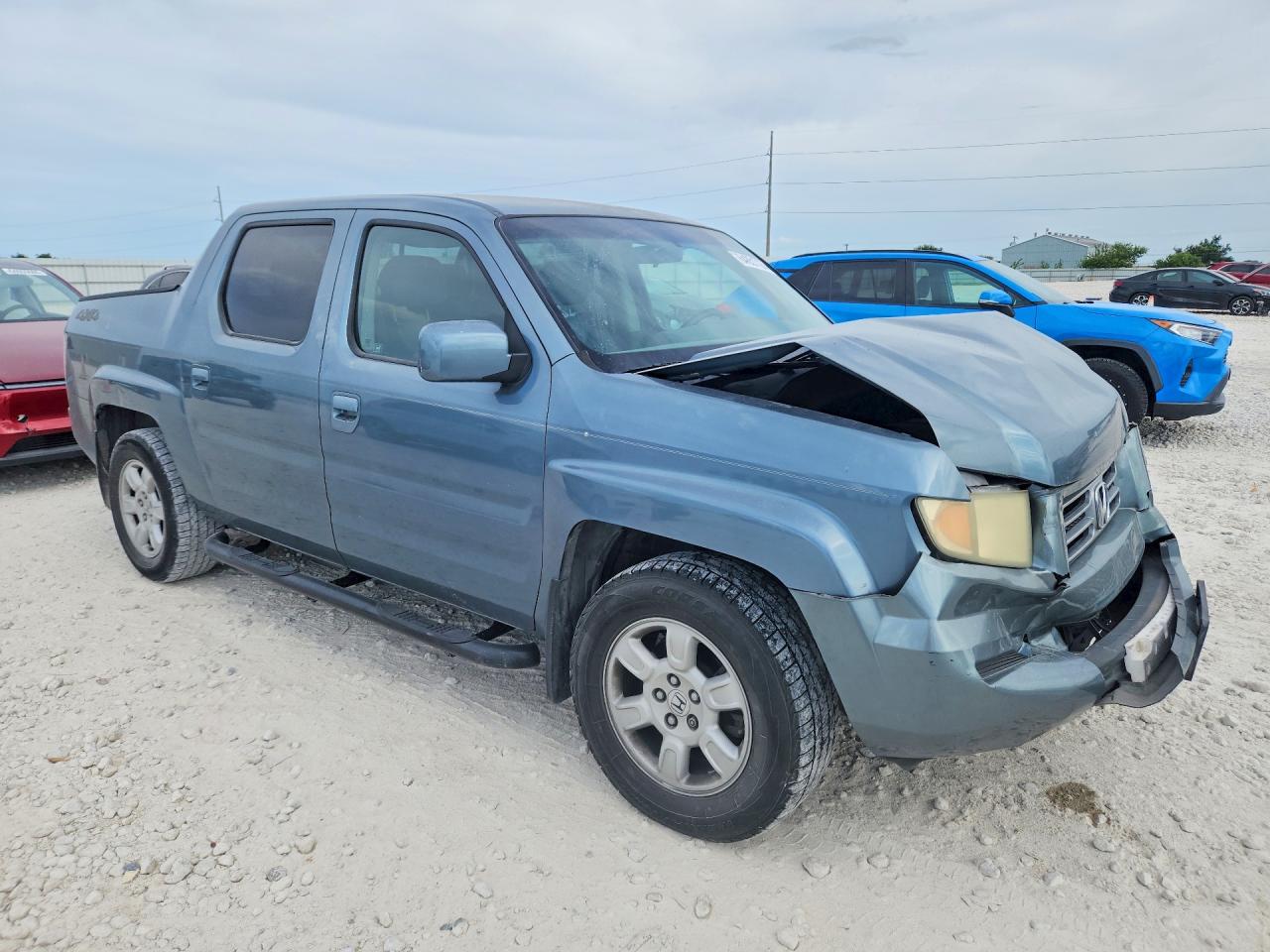 2007 Honda Ridgeline Rts Blue vin: 2HJYK16487H506383