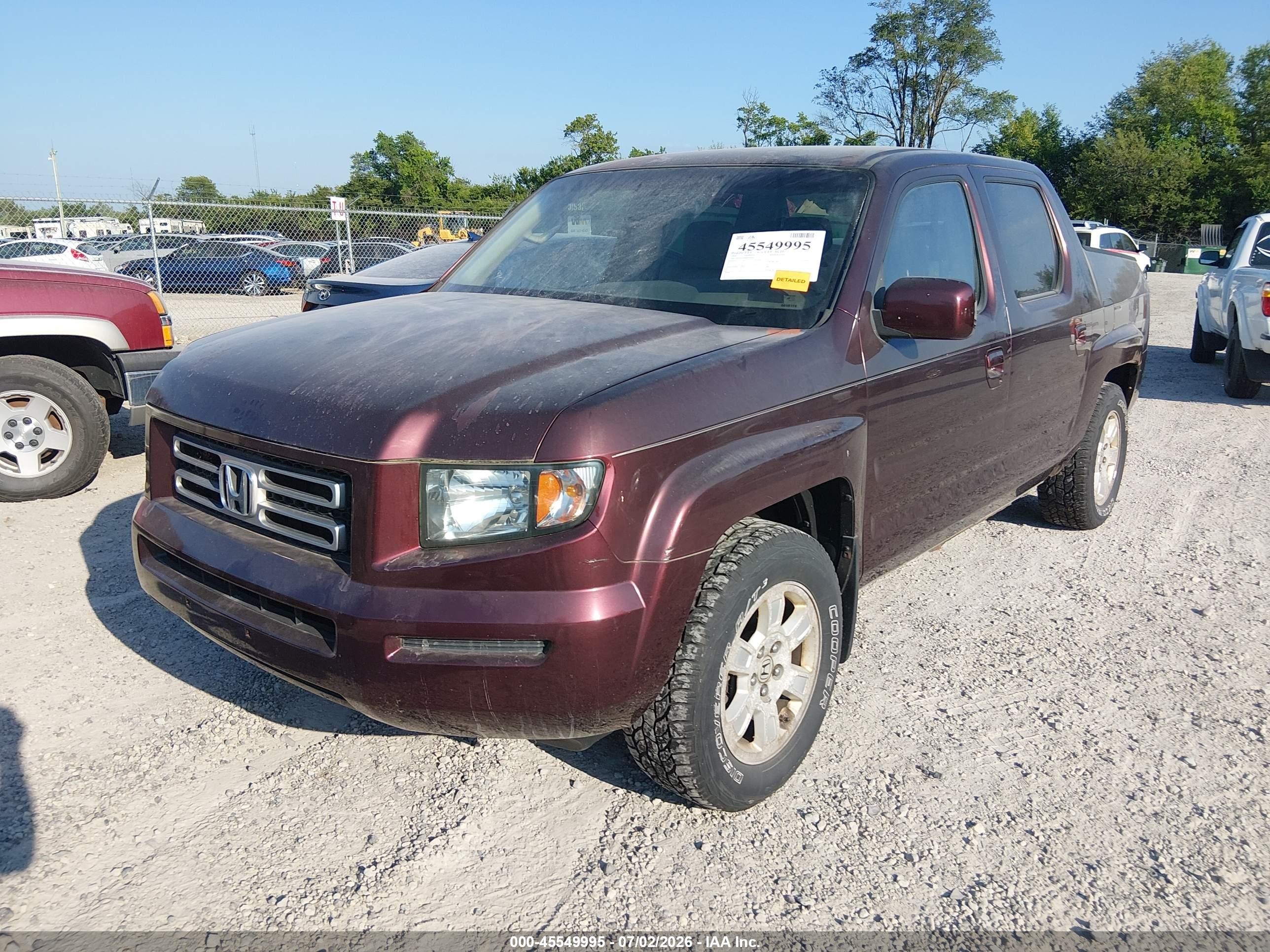 2008 Honda Ridgeline Rts Maroon vin: 2HJYK16488H504845