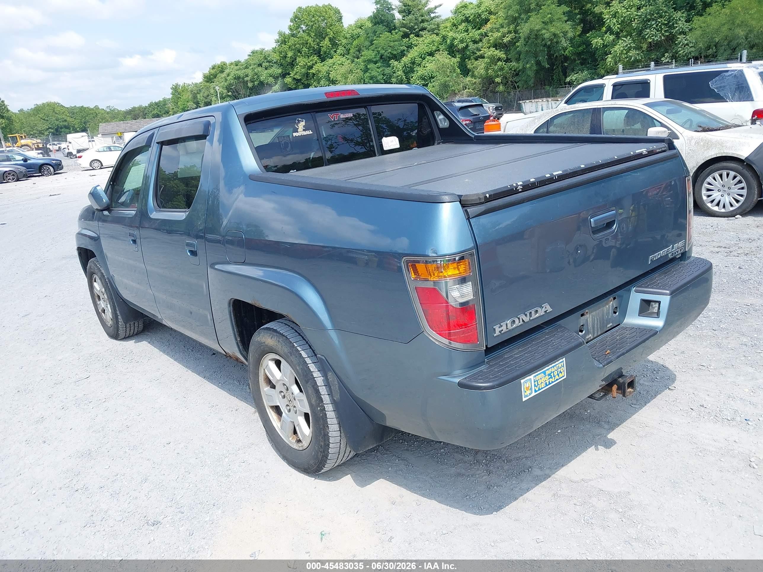 2008 Honda Ridgeline Rts Turquoise vin: 2HJYK16488H512217