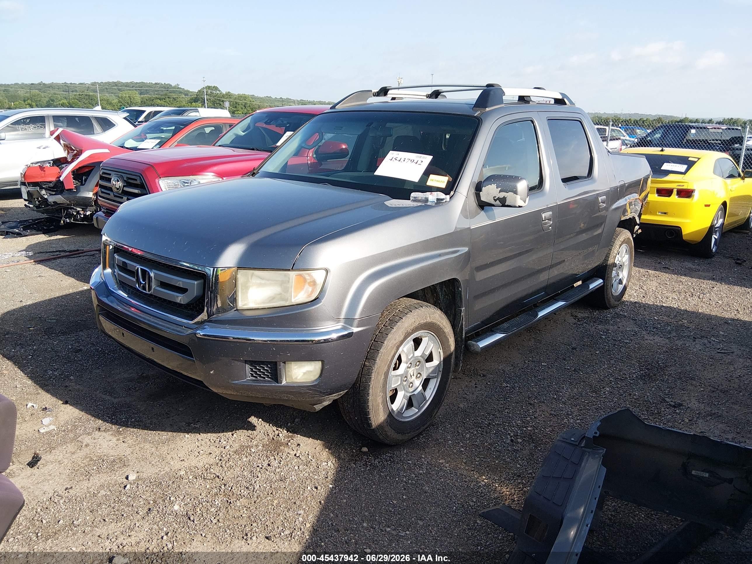 2009 Honda Ridgeline Rts Gray vin: 2HJYK16489H500201