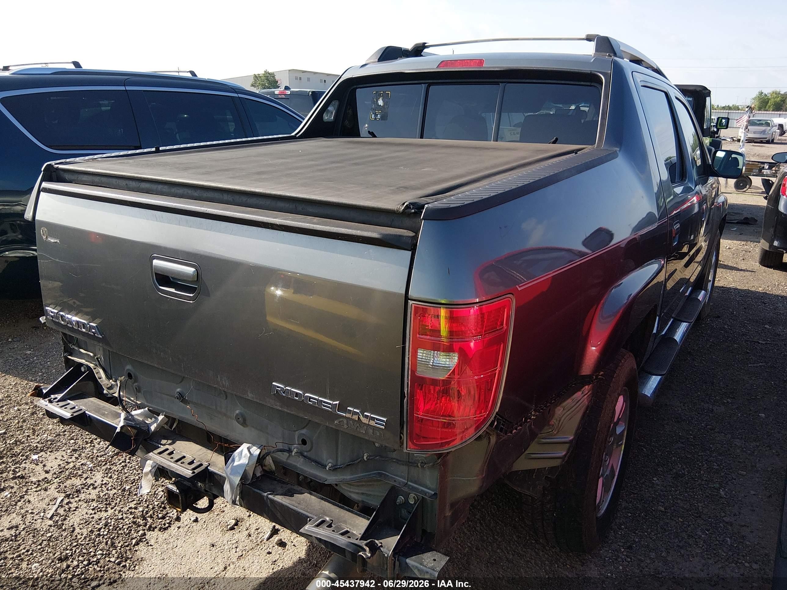 2009 Honda Ridgeline Rts Gray vin: 2HJYK16489H500201