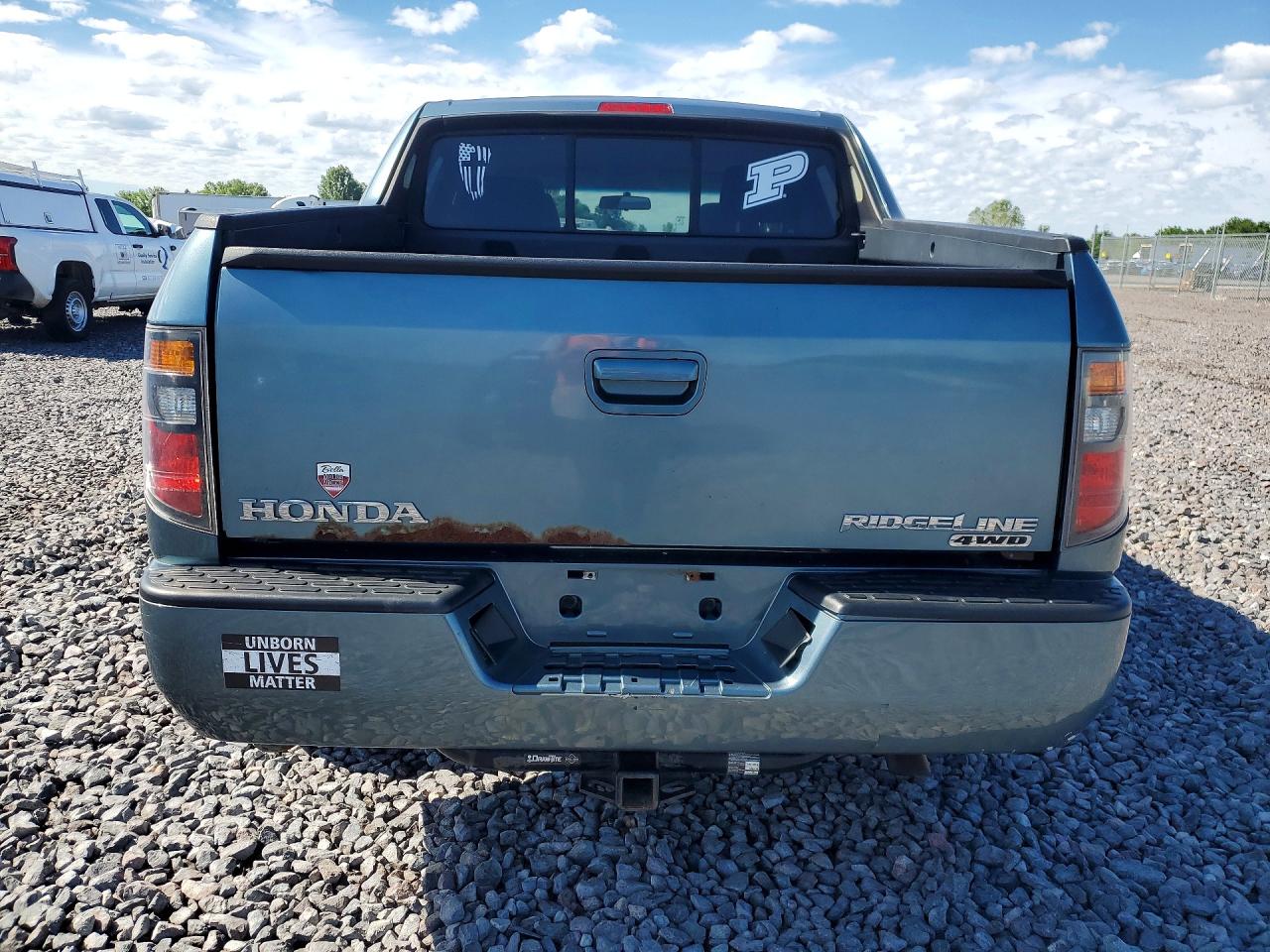 2006 Honda Ridgeline Rts Blue vin: 2HJYK16496H520744