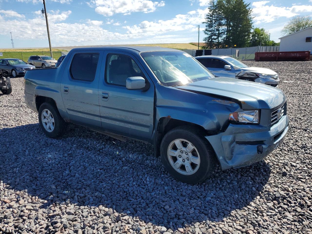 2006 Honda Ridgeline Rts Blue vin: 2HJYK16496H520744