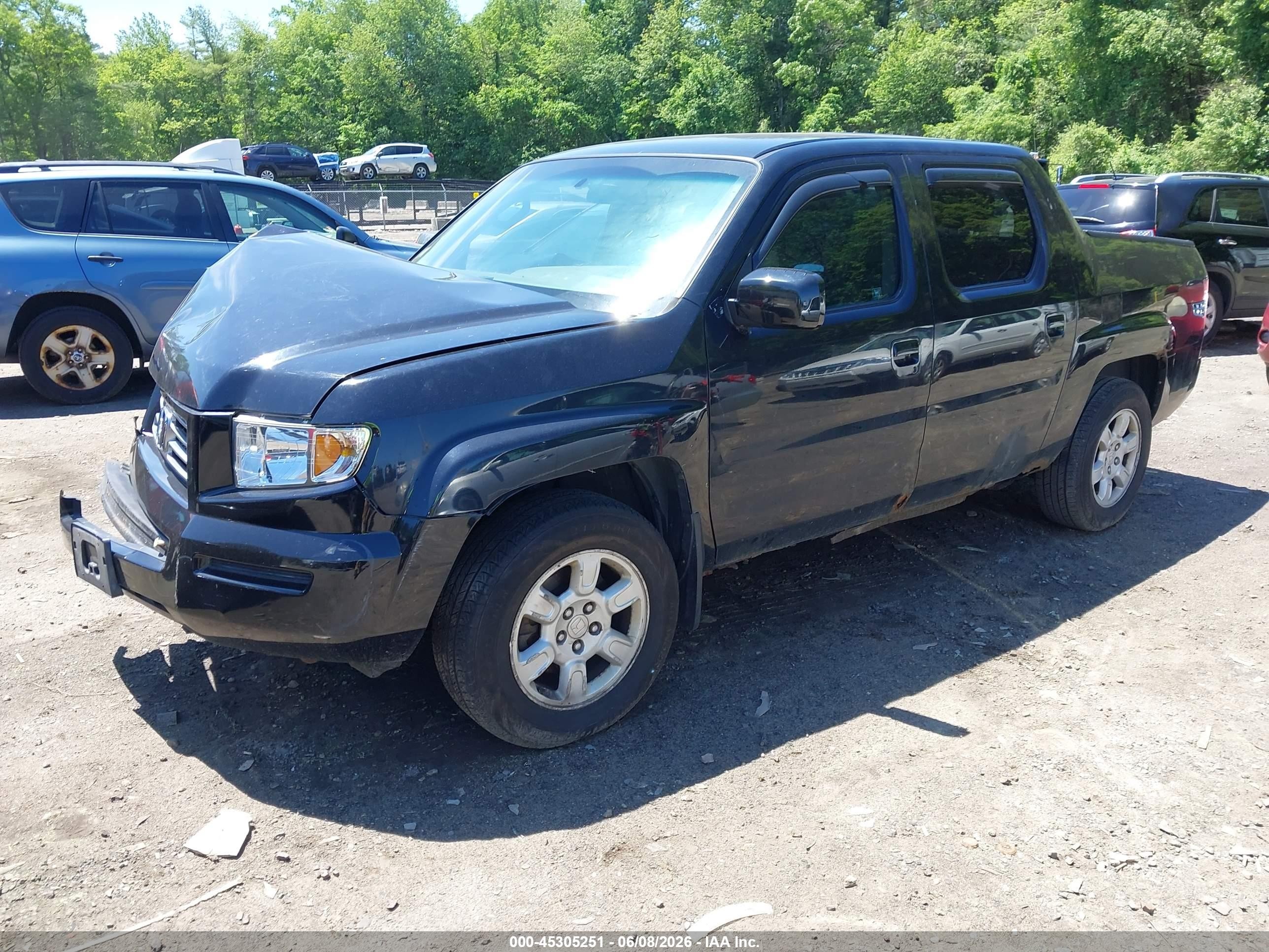 2006 Honda Ridgeline Rts Black vin: 2HJYK16496H552481