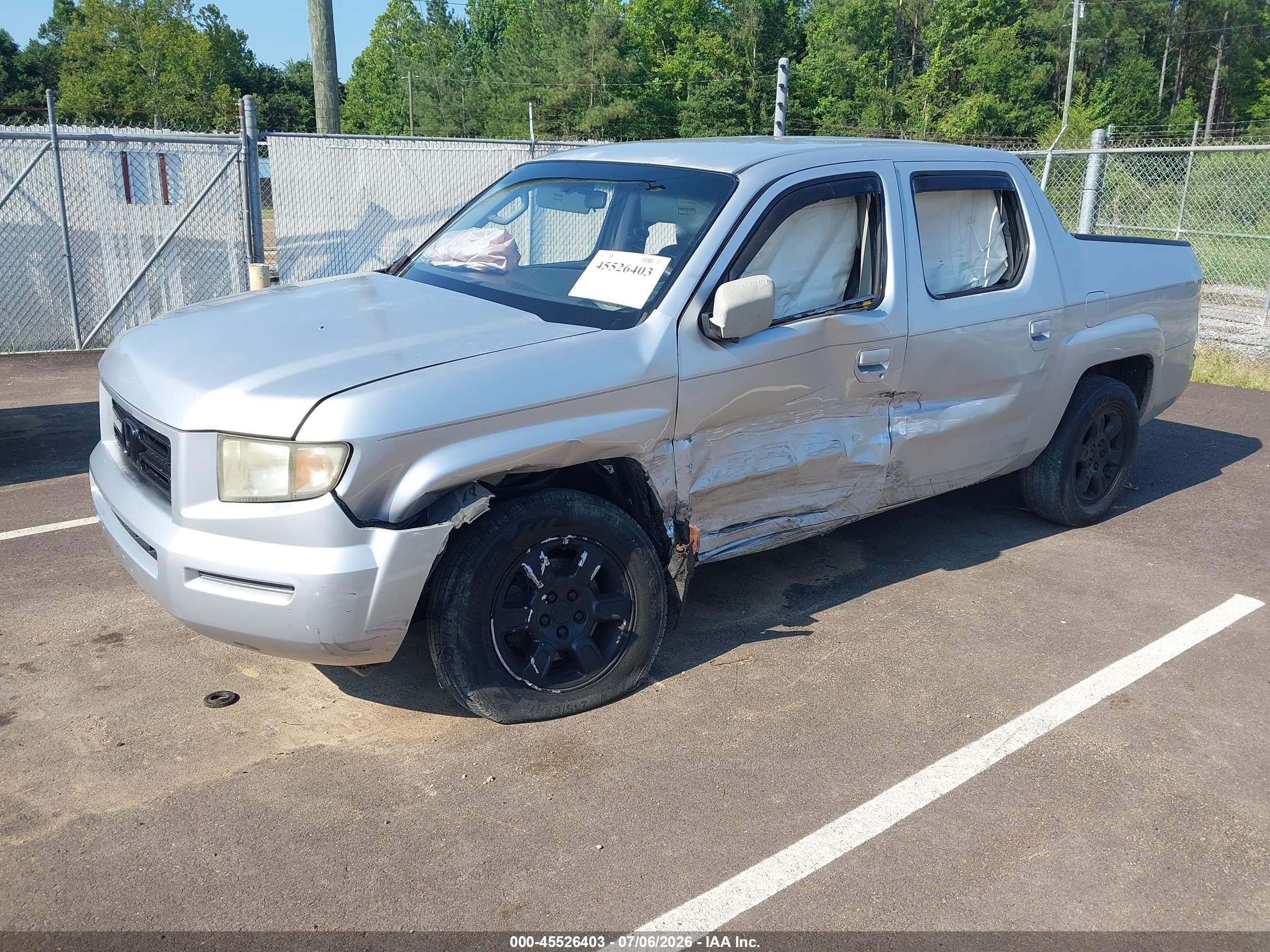 2006 Honda Ridgeline Rts Silver vin: 2HJYK164X6H516413